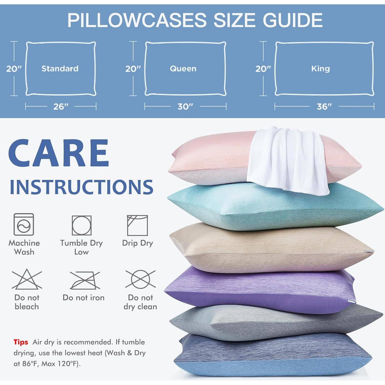 Funda de Almohada Refrigerante Elegear Estándar 20x66 cm Beige