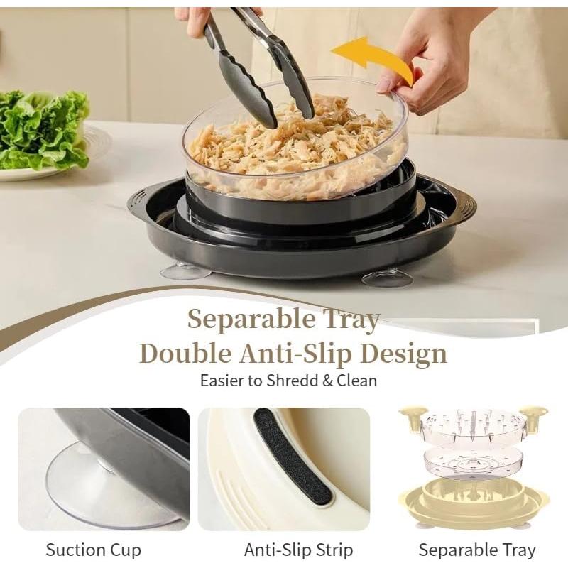 Picadora de Carne Manual Babluble 30cm Antideslizante Negro