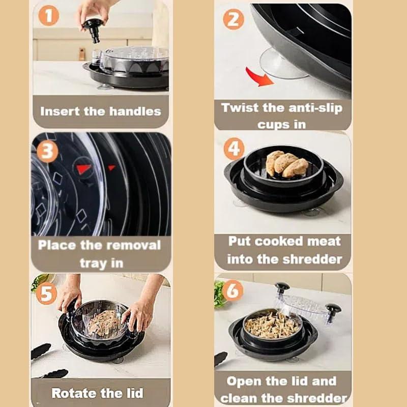 Picadora de Carne Manual Babluble 30cm Antideslizante Negro