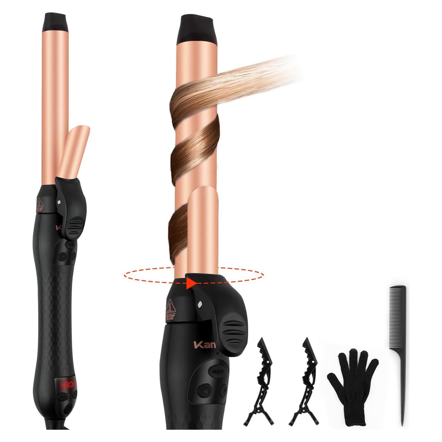 Plancha de Rizar Automática Karrong 1 Pulgada Ondas Playa