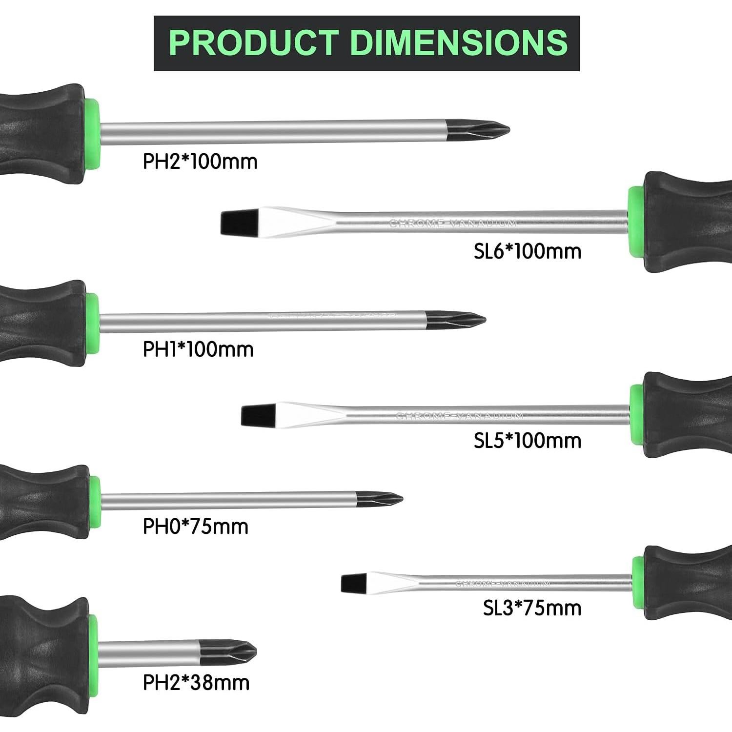 Juego de Destornilladores Magnéticos 7 Piezas GURADESIGN