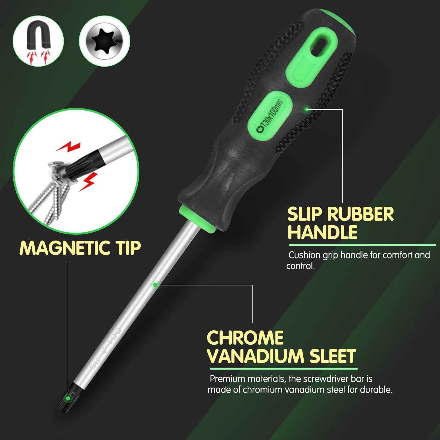 Juego de destornilladores Torx GURADESIGN 7 piezas T8 a T30