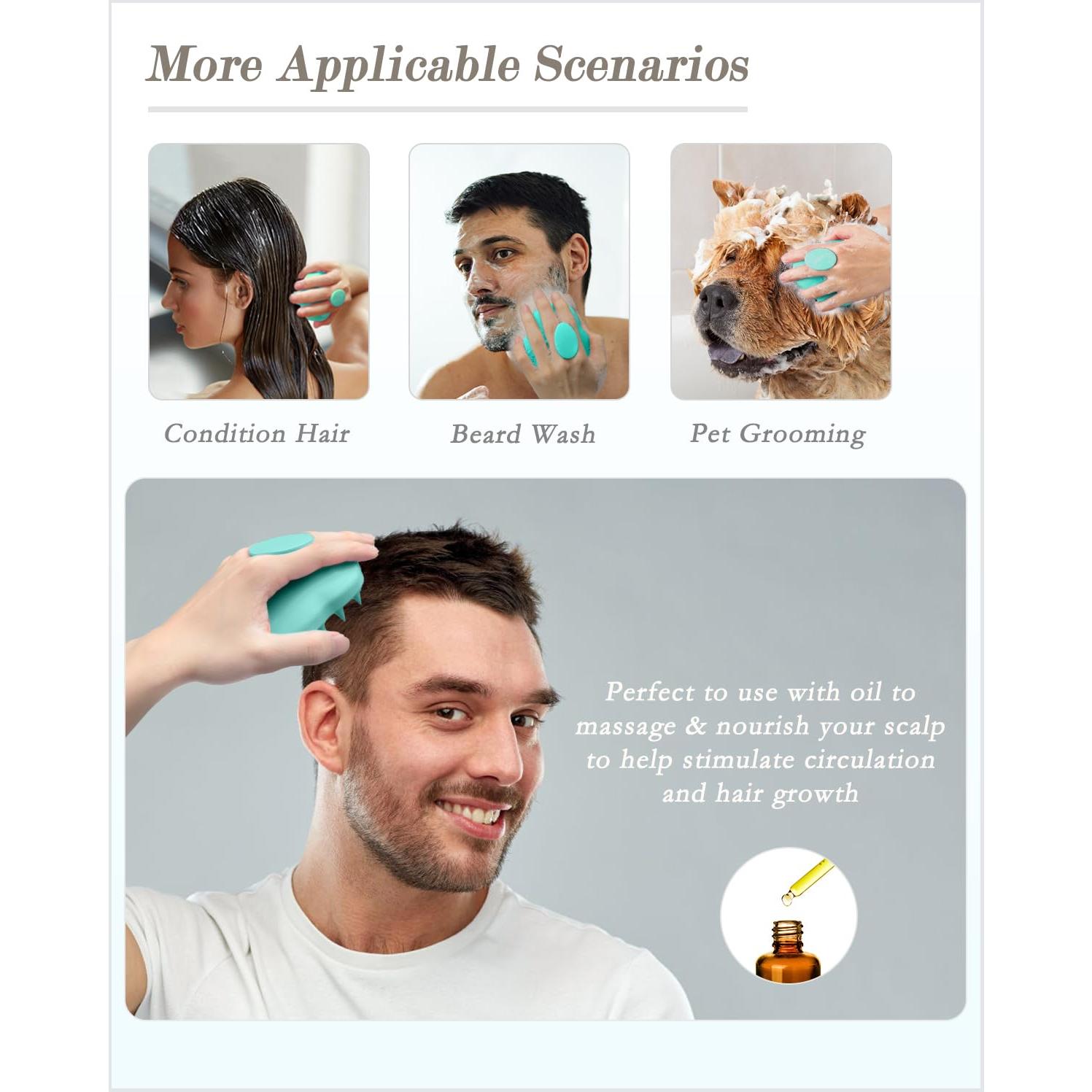 Masajeador de Cuero Cabelludo FREATECH FR3011 Verde Silicona