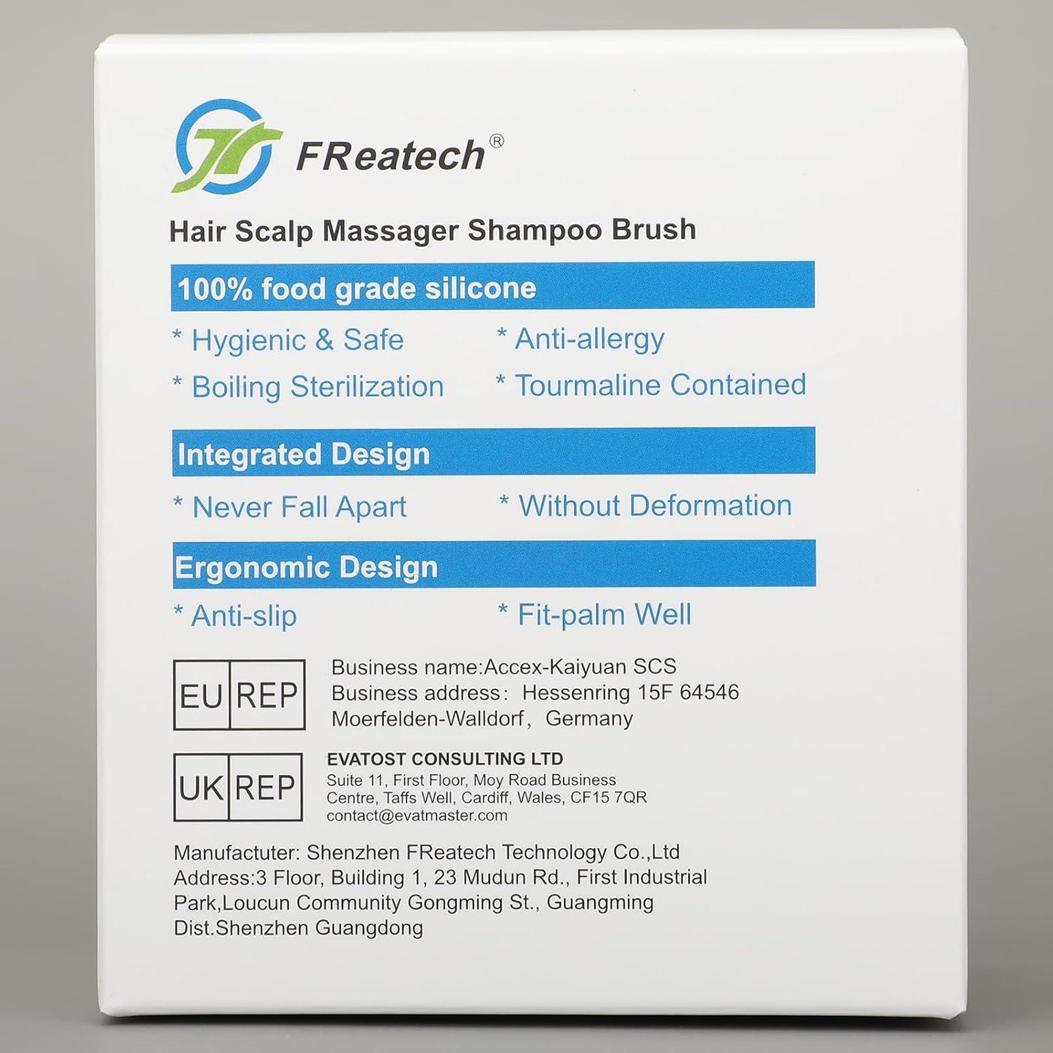 Masajeador de Cuero Cabelludo FREATECH FR3011 Verde Silicona