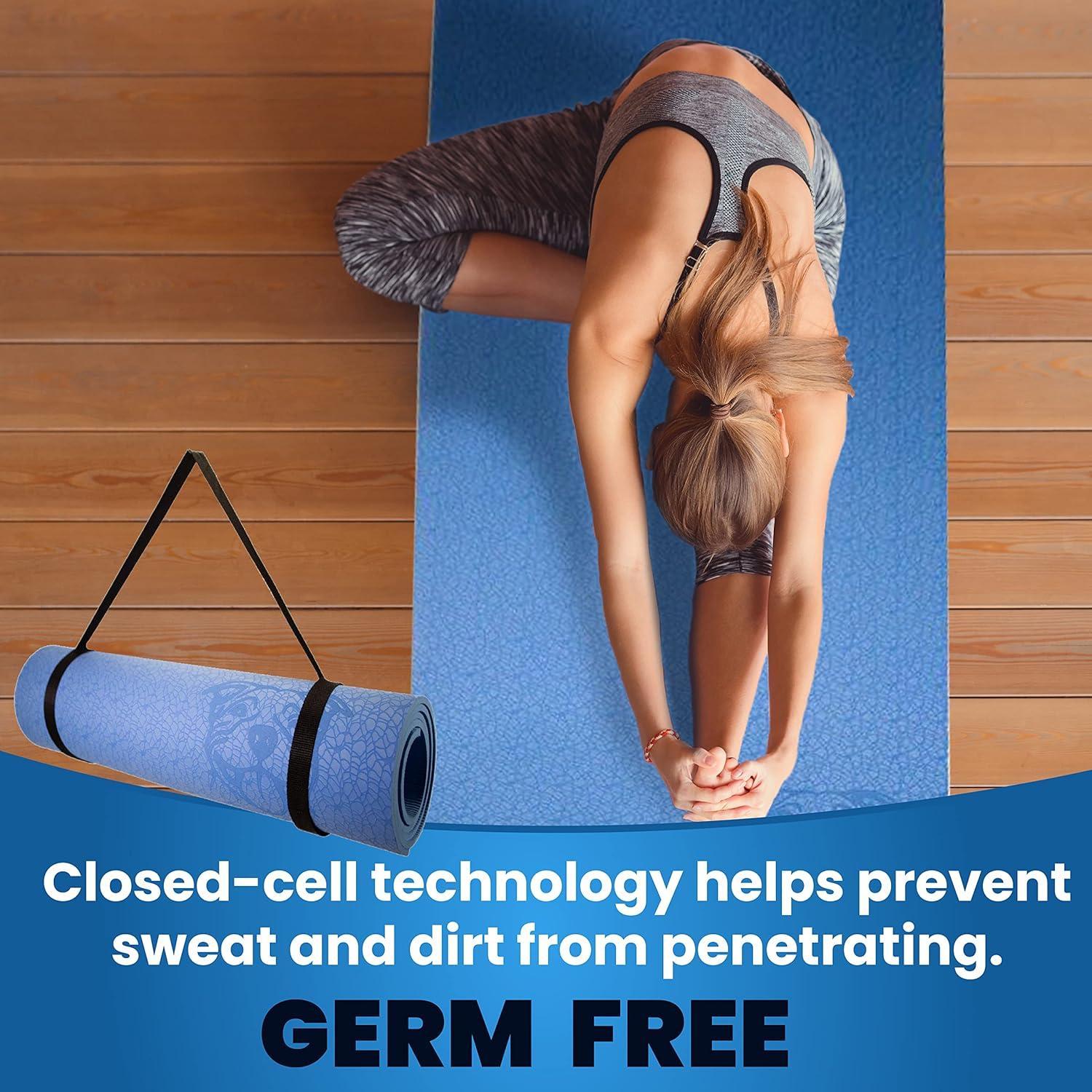 Esterilla de Yoga Koa TPE Antideslizante 1.83m Azul 8mm