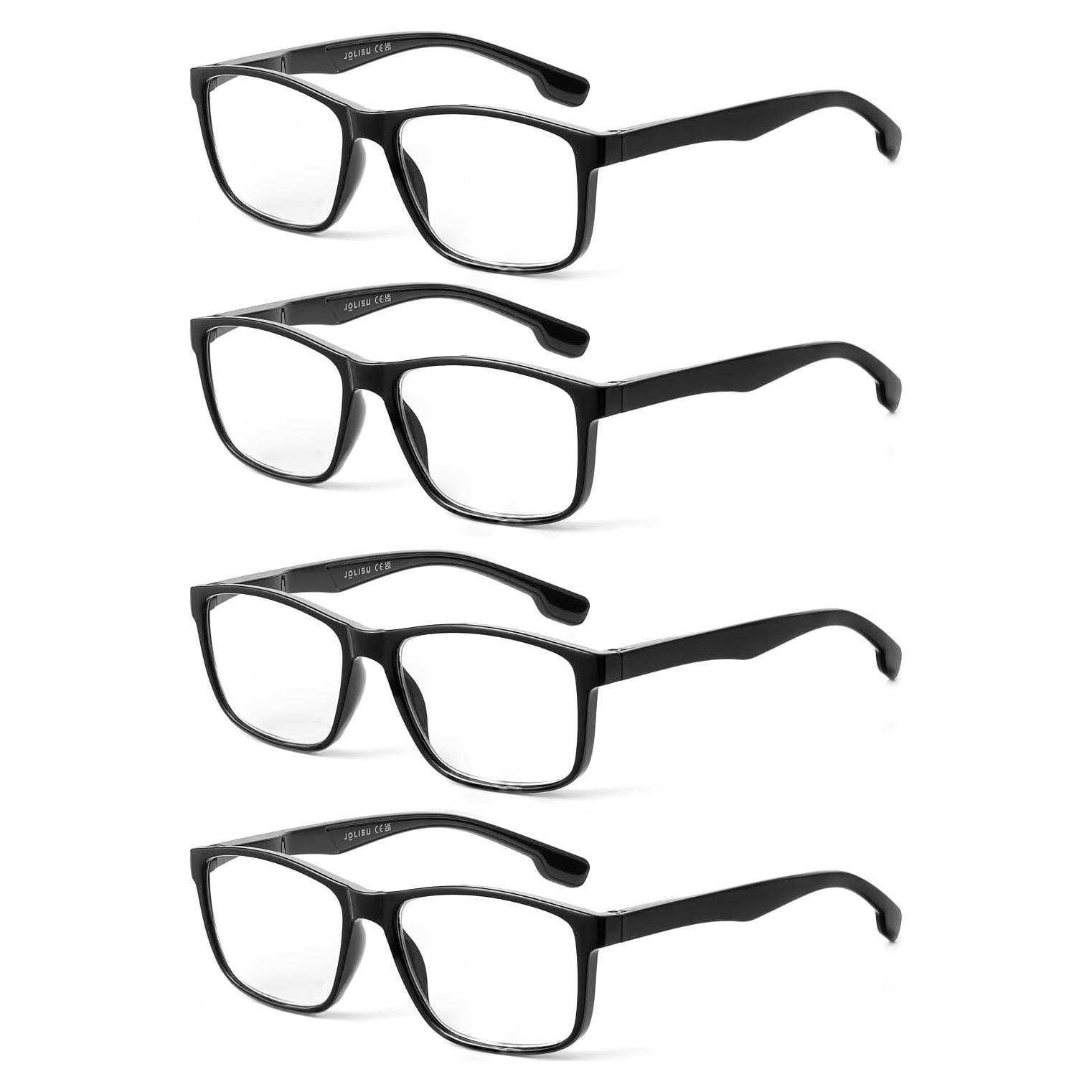 Paquete de 4 Gafas de Lectura JOLISU con Bloqueo Luz Azul