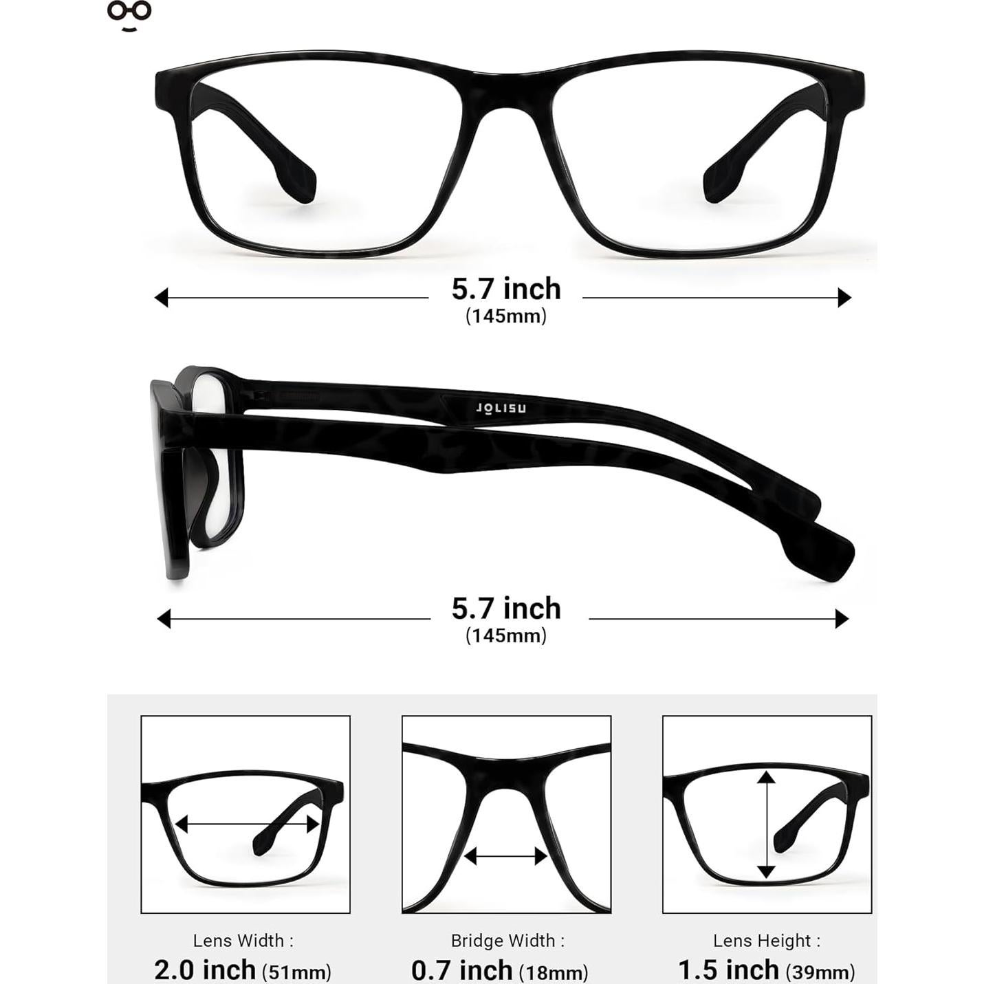 Paquete de 4 Gafas de Lectura JOLISU con Bloqueo Luz Azul