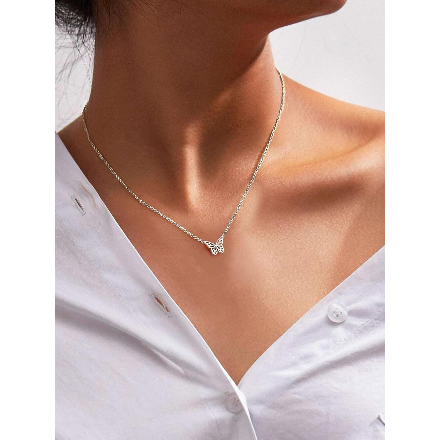 Collar Personalizado ChicSilver de Plata Esterlina 925 Mariposa