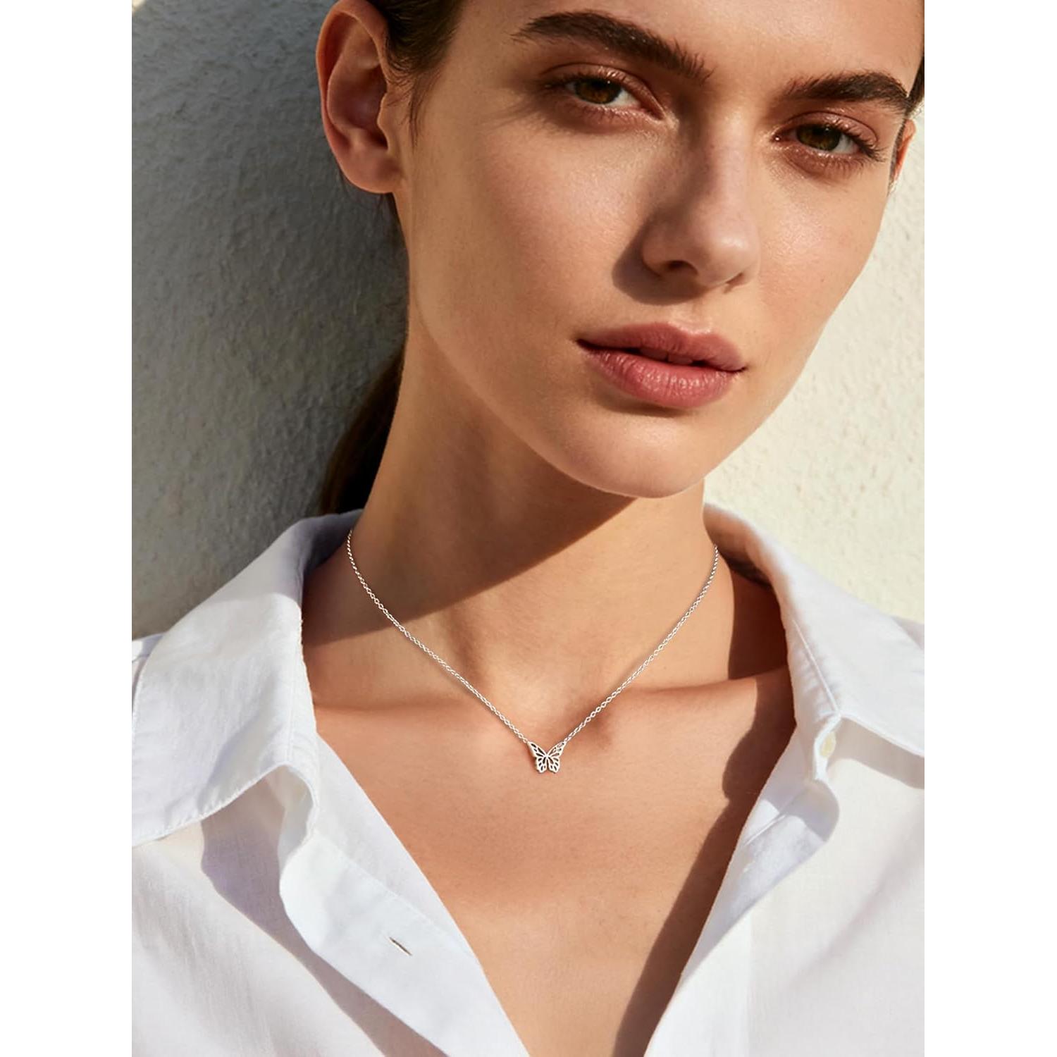 Collar Personalizado ChicSilver de Plata Esterlina 925 Mariposa