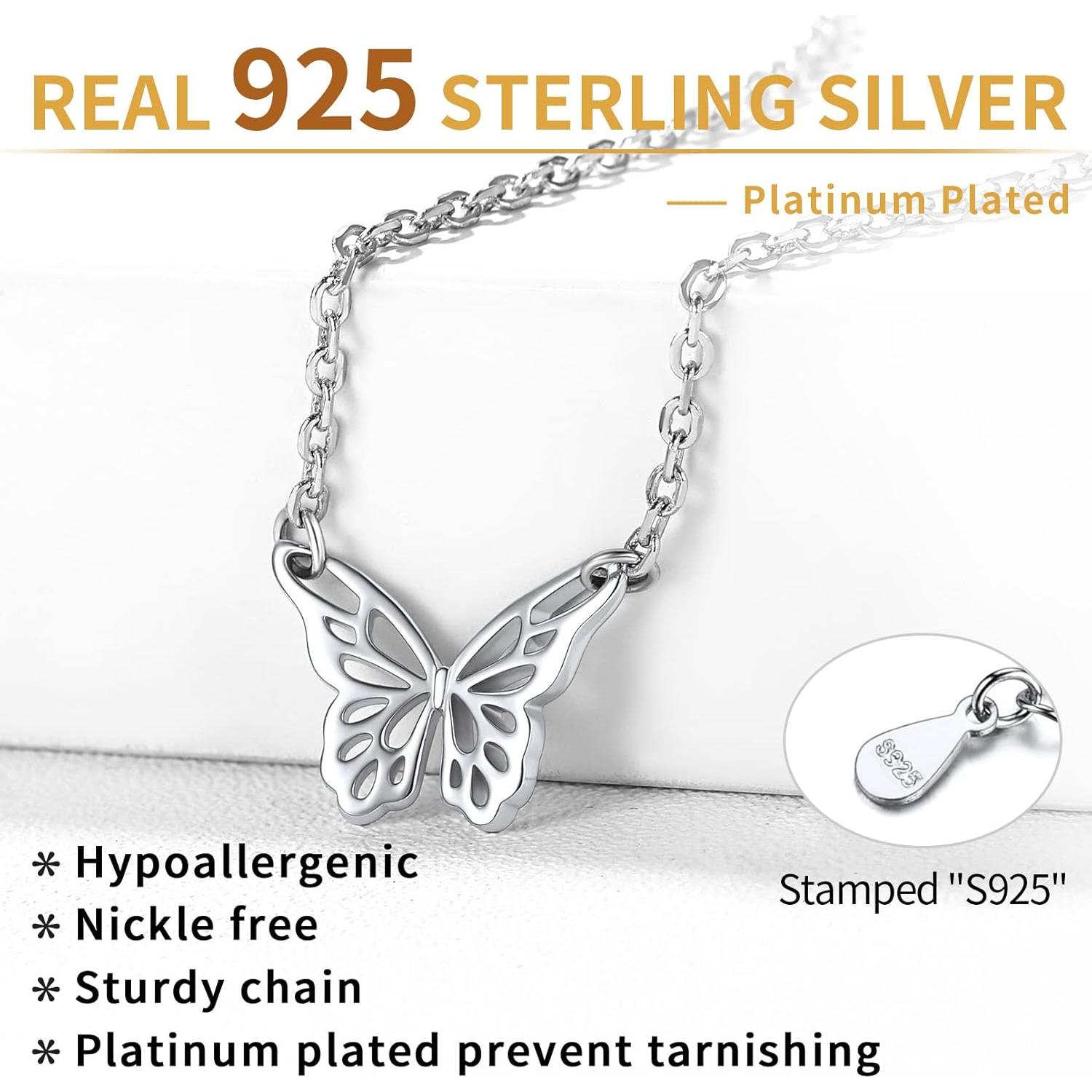 Collar Personalizado ChicSilver de Plata Esterlina 925 Mariposa