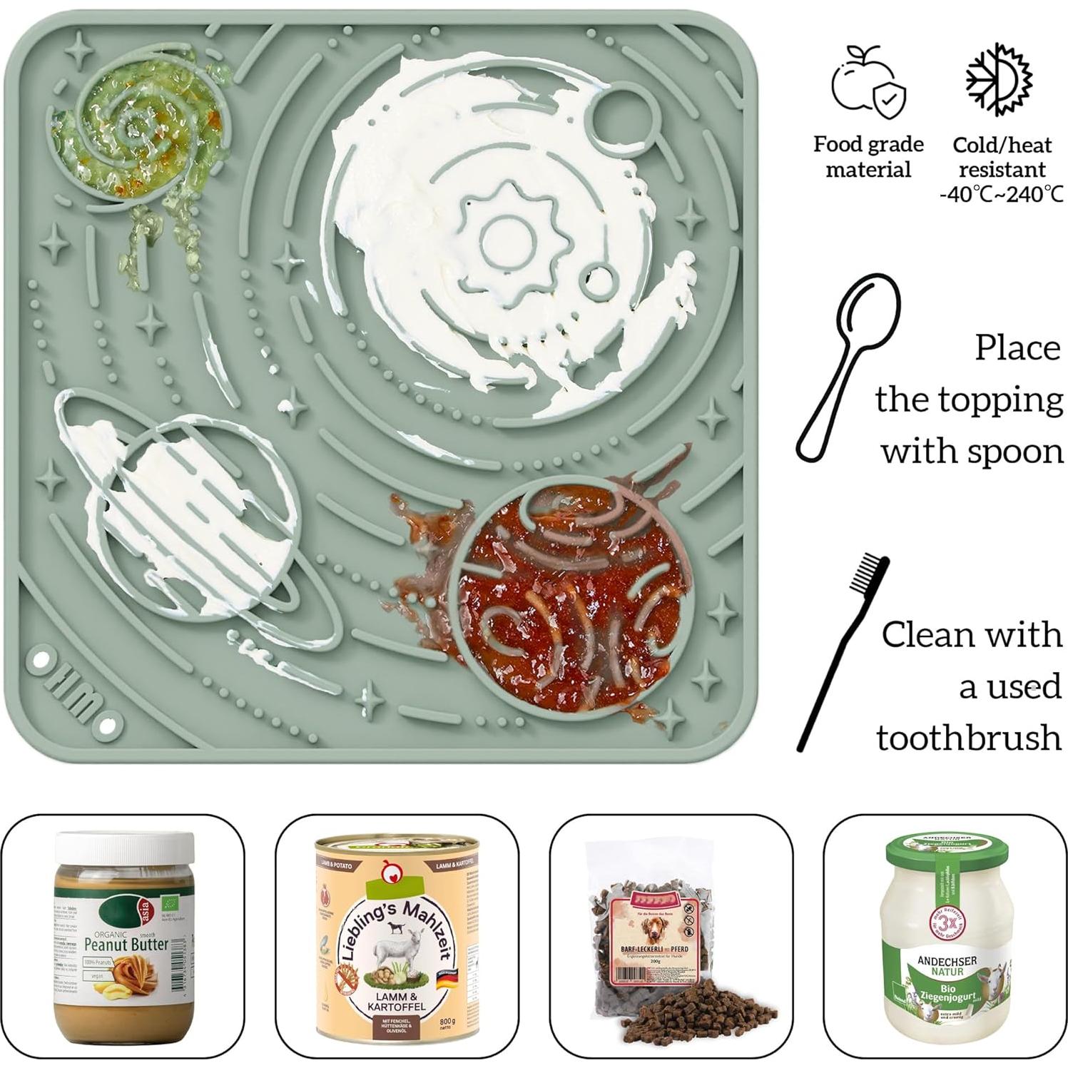 Almohadilla de Lamer para Perros y Gatos OHMO 15x15cm Camo Verde