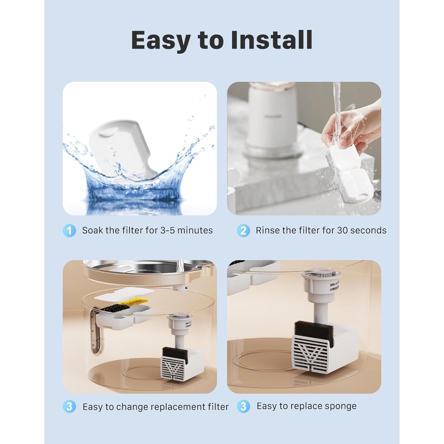 Filtros de Agua para Gatos UMOCUOY S17 - 12 Piezas