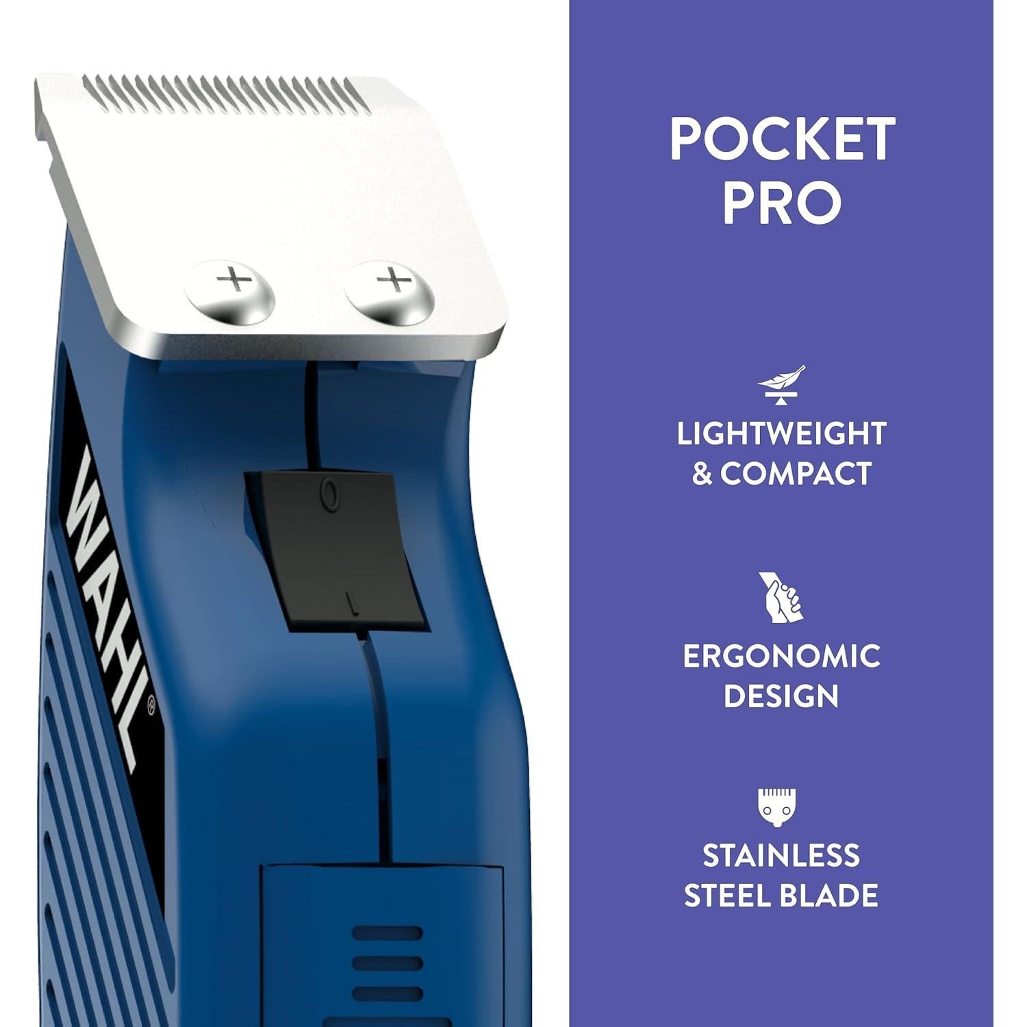 Recortadora Compacta Wahl 9861-900 Azul - Kit 7 Piezas