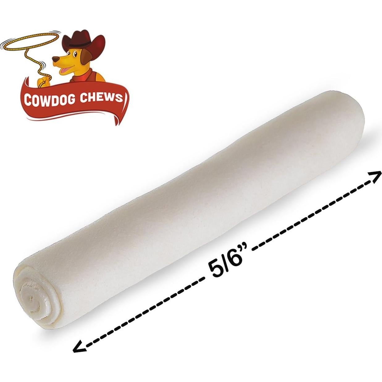 Rollos de piel de res para perros Cowdog - 10 unidades 100% natural