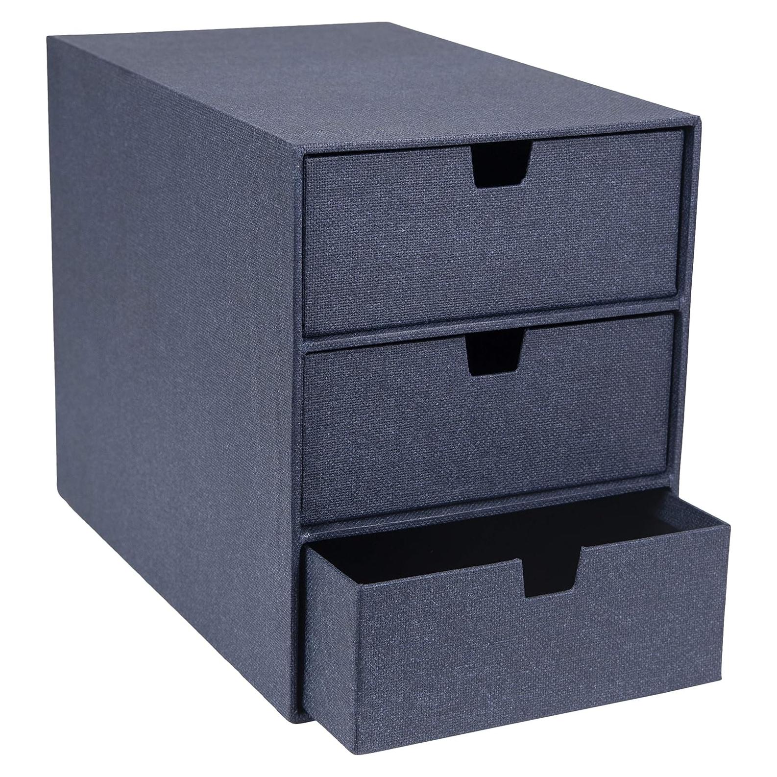 Organizador de Escritorio Bigso Ingrid 3 Cajones Azul 16.5x20.3x25.4cm
