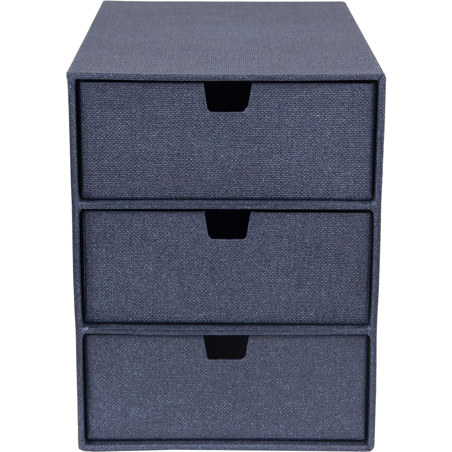 Organizador de Escritorio Bigso Ingrid 3 Cajones Azul 16.5x20.3x25.4cm