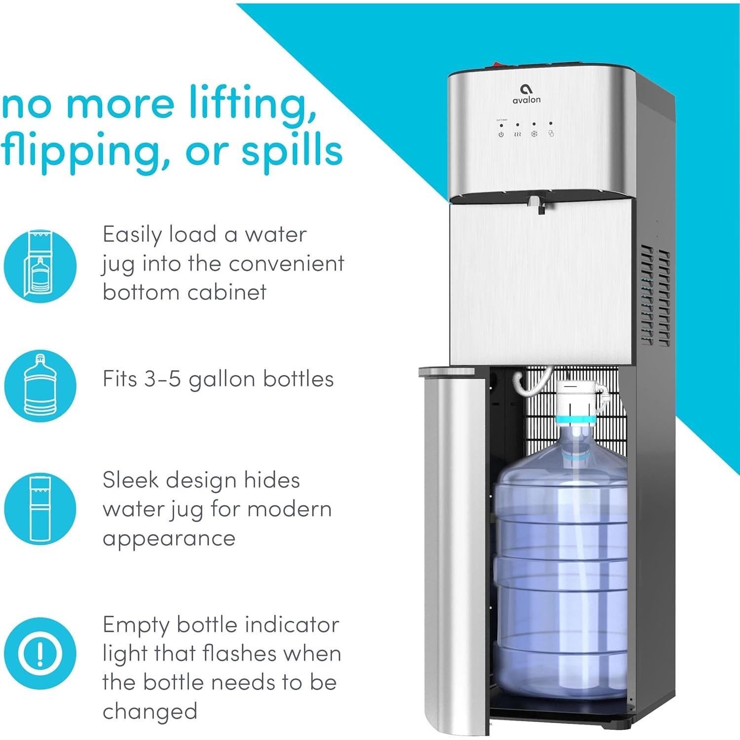 Dispensador de Agua Avalon A3 - Acero Inoxidable - 3 Temperaturas