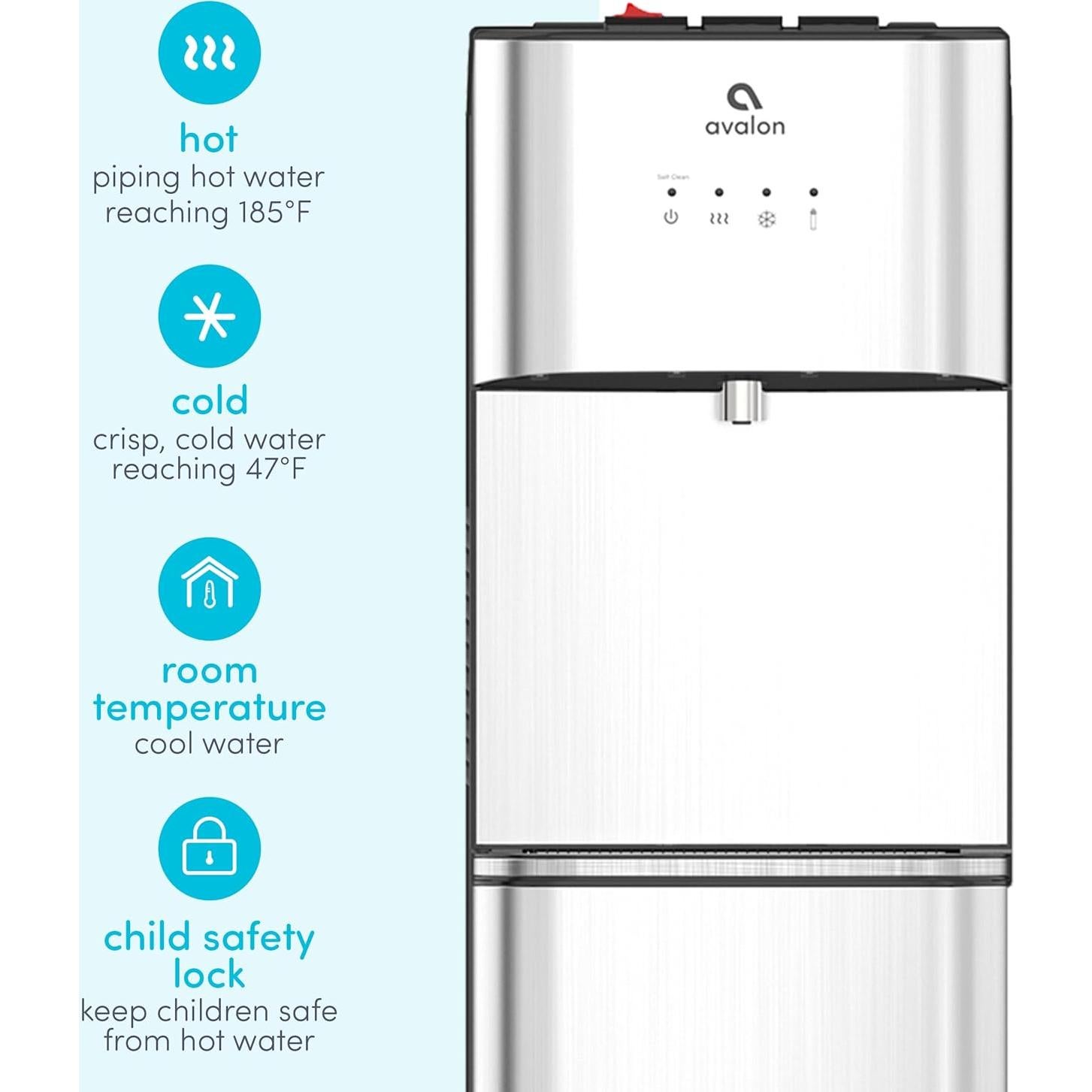 Dispensador de Agua Avalon A3 - Acero Inoxidable - 3 Temperaturas