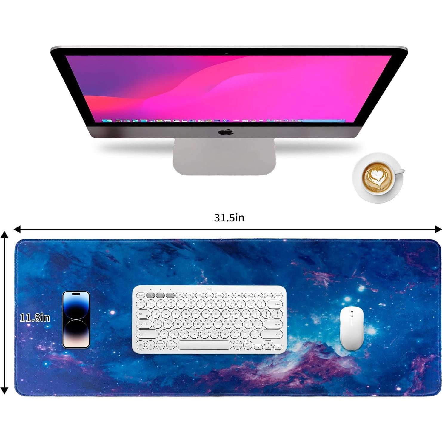 Alfombrilla de Ratón Grande Tongyanat Estrella Azul 80x30cm