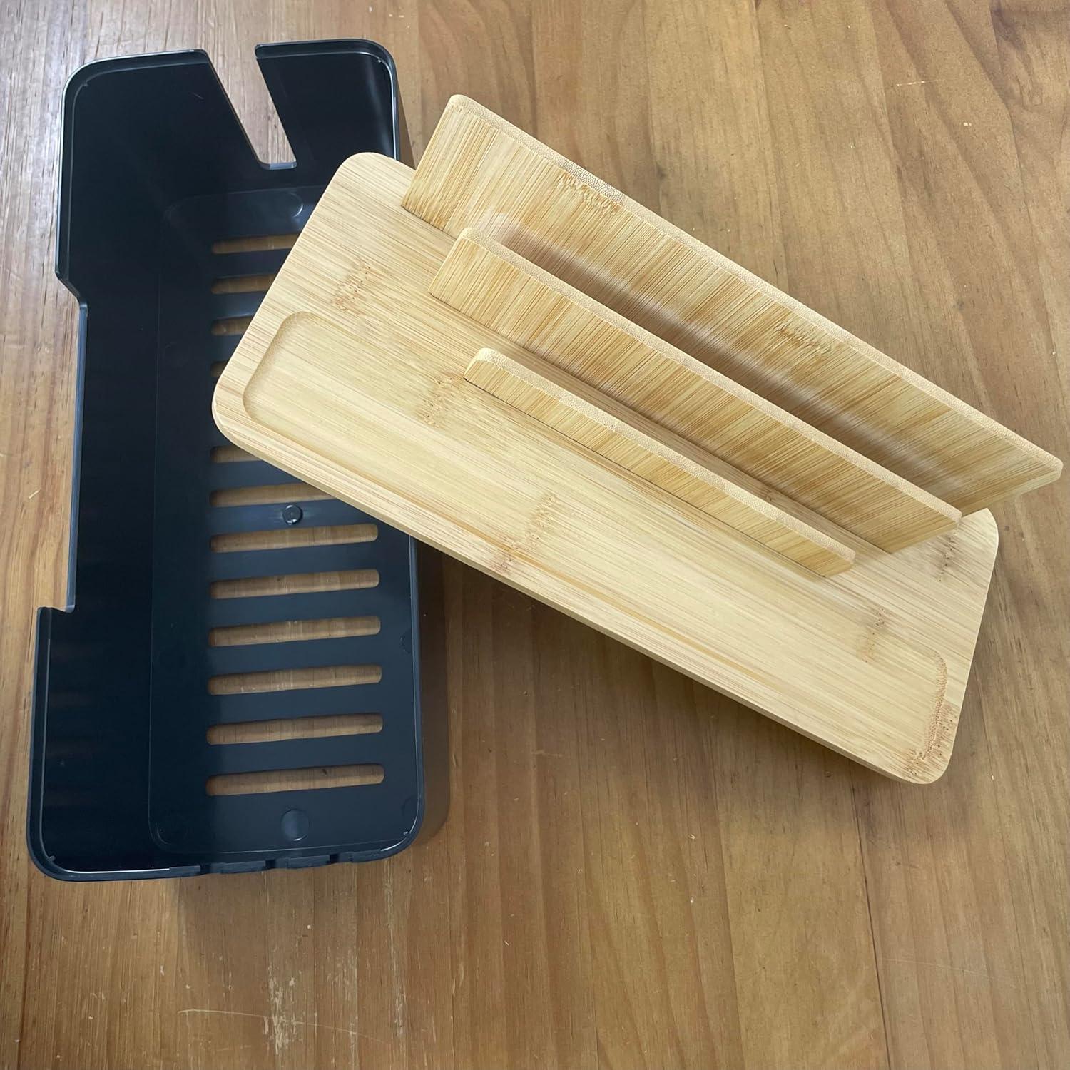 Caja de Gestión de Cables BUYSK con Tapa de Madera 30x13x16cm