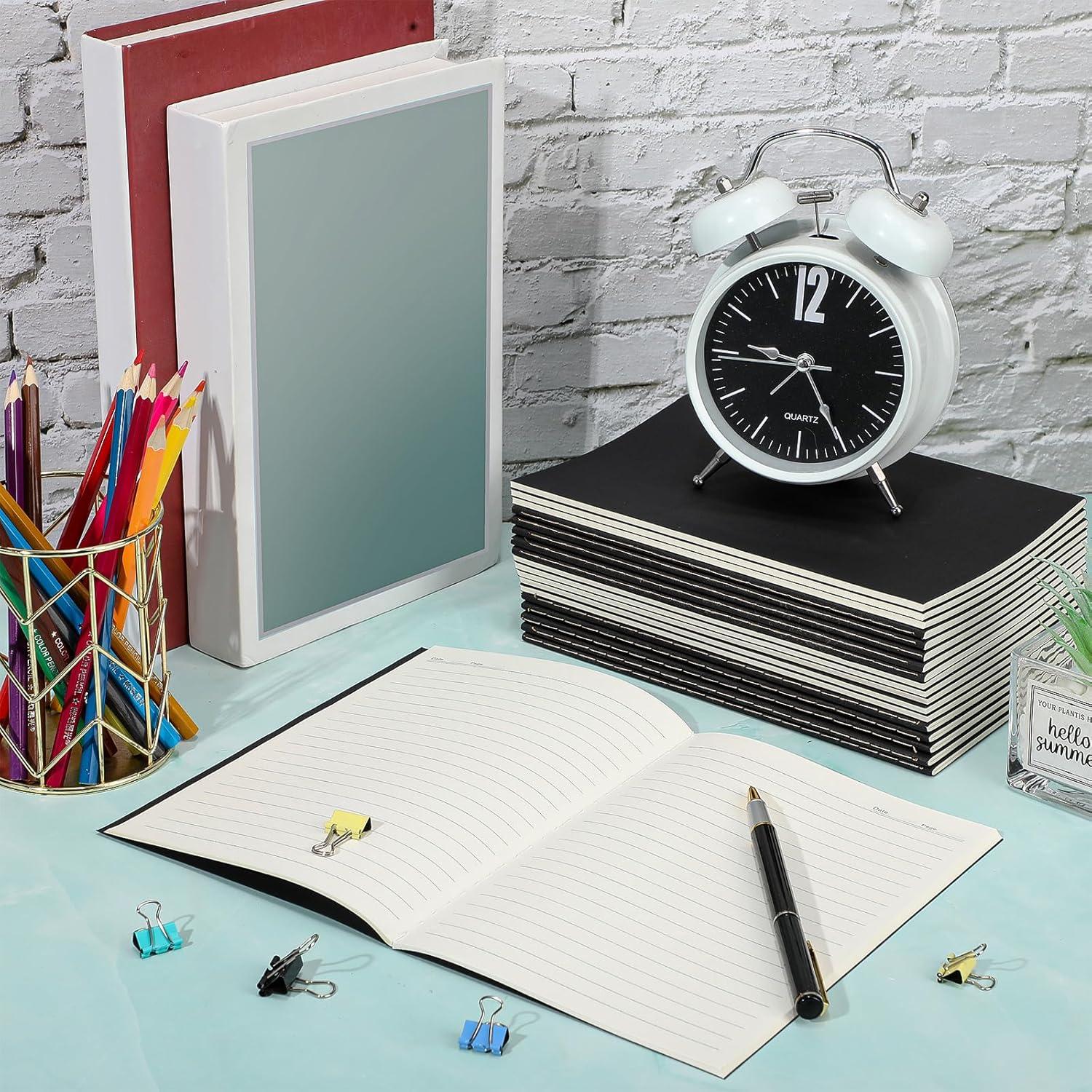 Paquete de 100 Cuadernos A5 Rayados Handepo Tapa Suave Negro