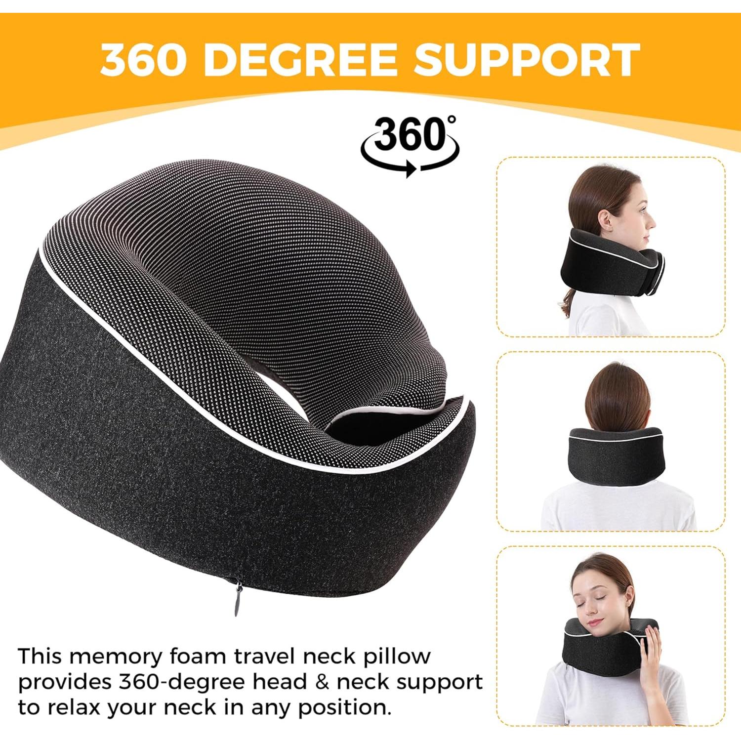 Almohada de Viaje Tri-tra YXJZ con Espuma Memoria y Accesorios