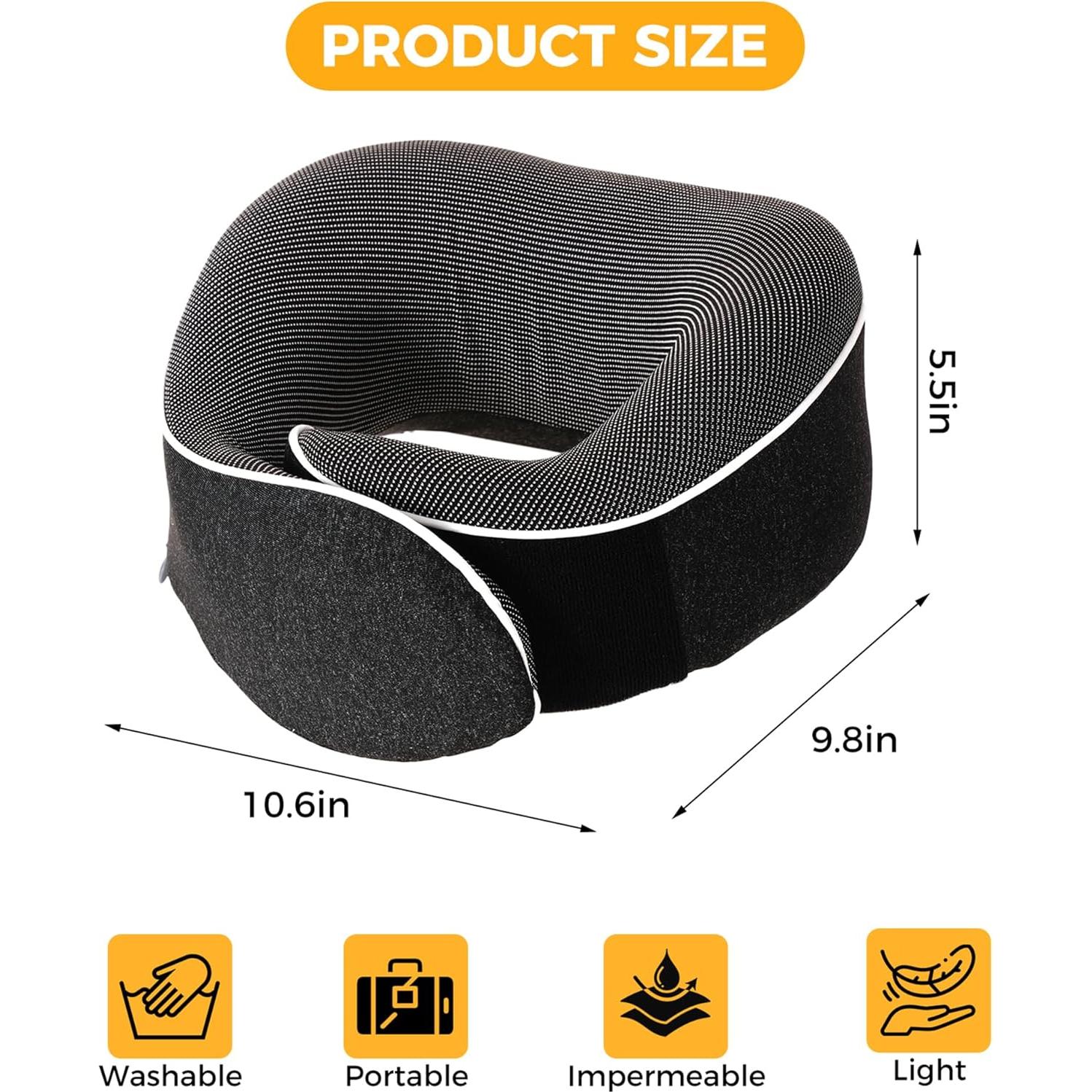 Almohada de Viaje Tri-tra YXJZ con Espuma Memoria y Accesorios