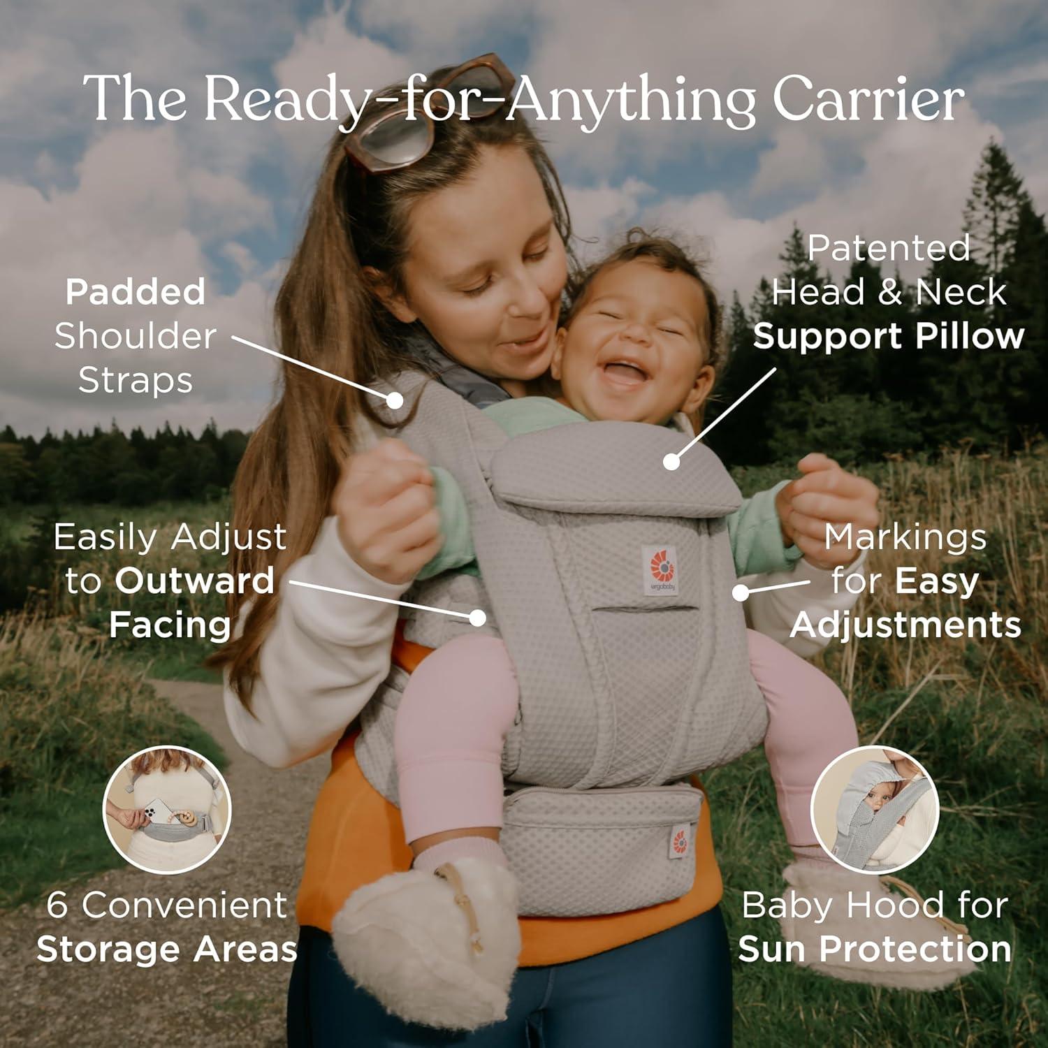 Portabebés Ergobaby Omni Deluxe Algodón Camel 3.2-20.4 kg