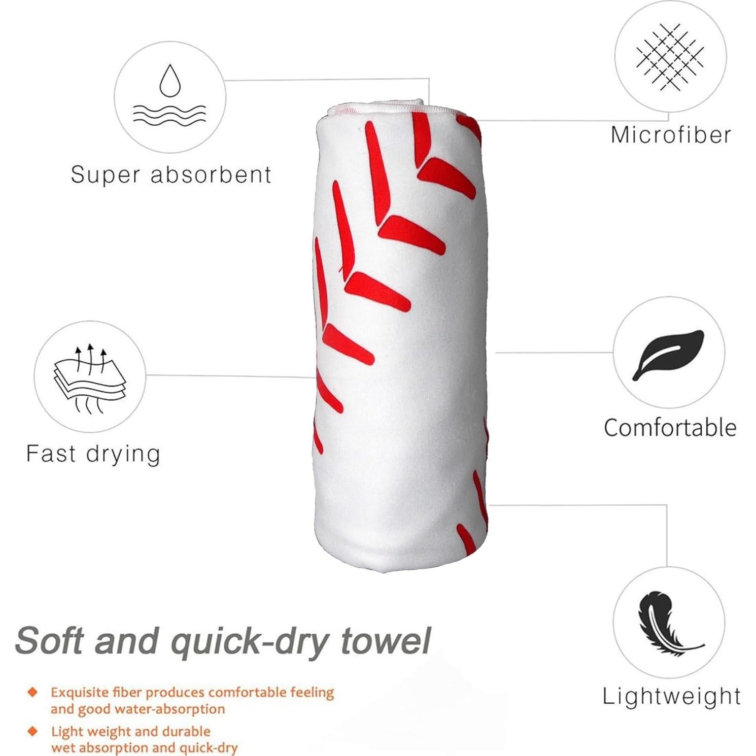 Toalla de Playa Grande QIUYELONG Microfibra Secado Rápido 180x81cm