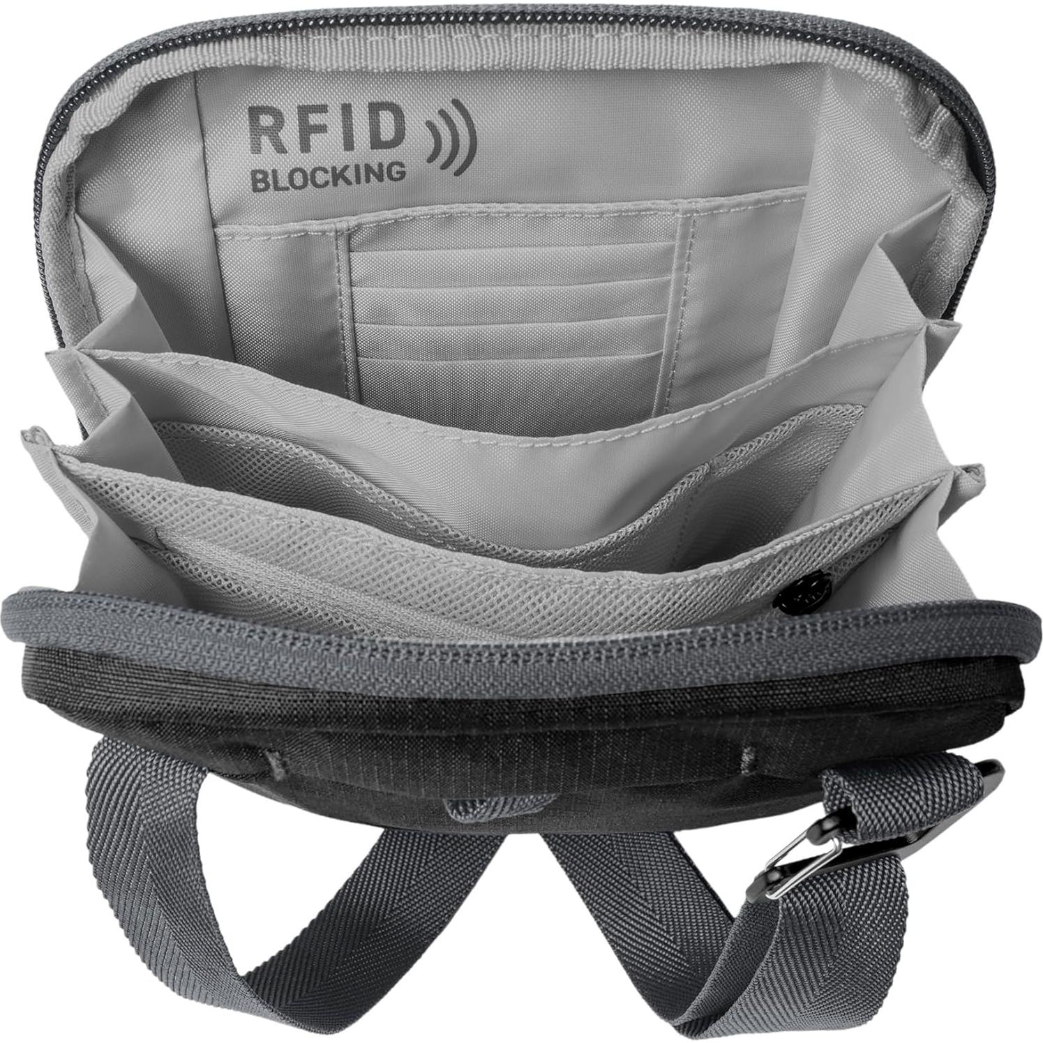 Bolso Cruzado Stash RFID Eagle Creek para Hombre - Negro