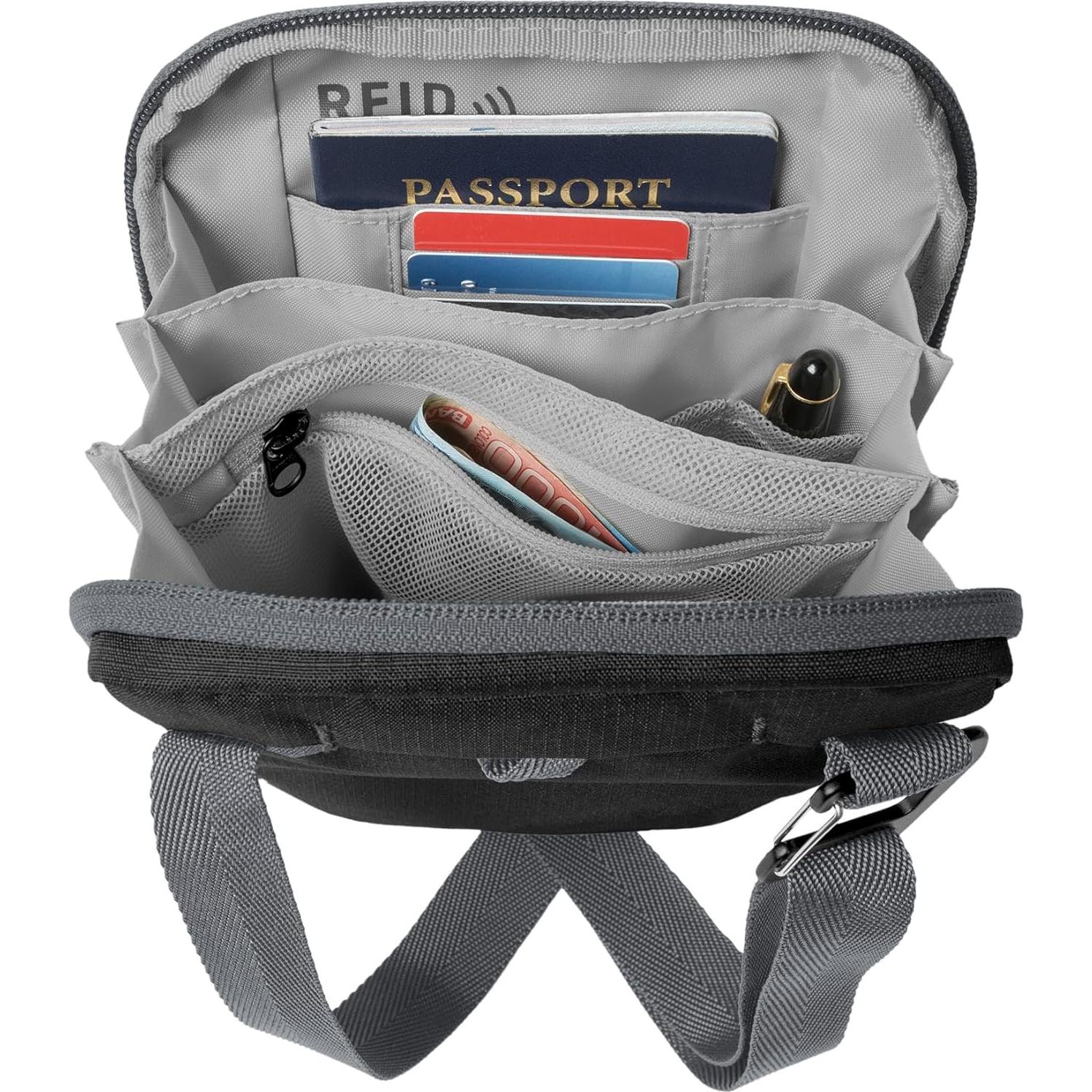 Bolso Cruzado Stash RFID Eagle Creek para Hombre - Negro