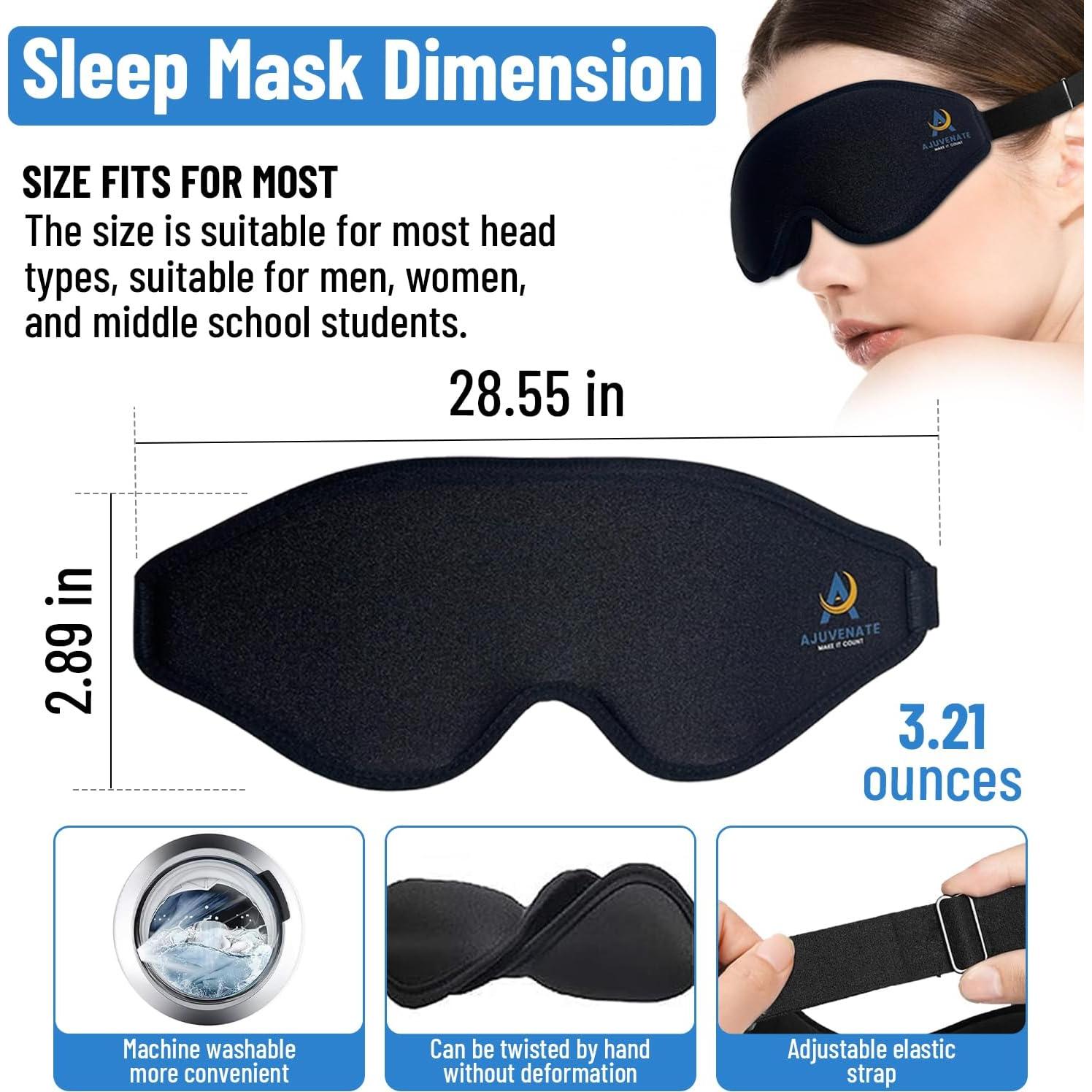 Máscara de Sueño 3D Eastragon | Antifaz Negro Ajustable