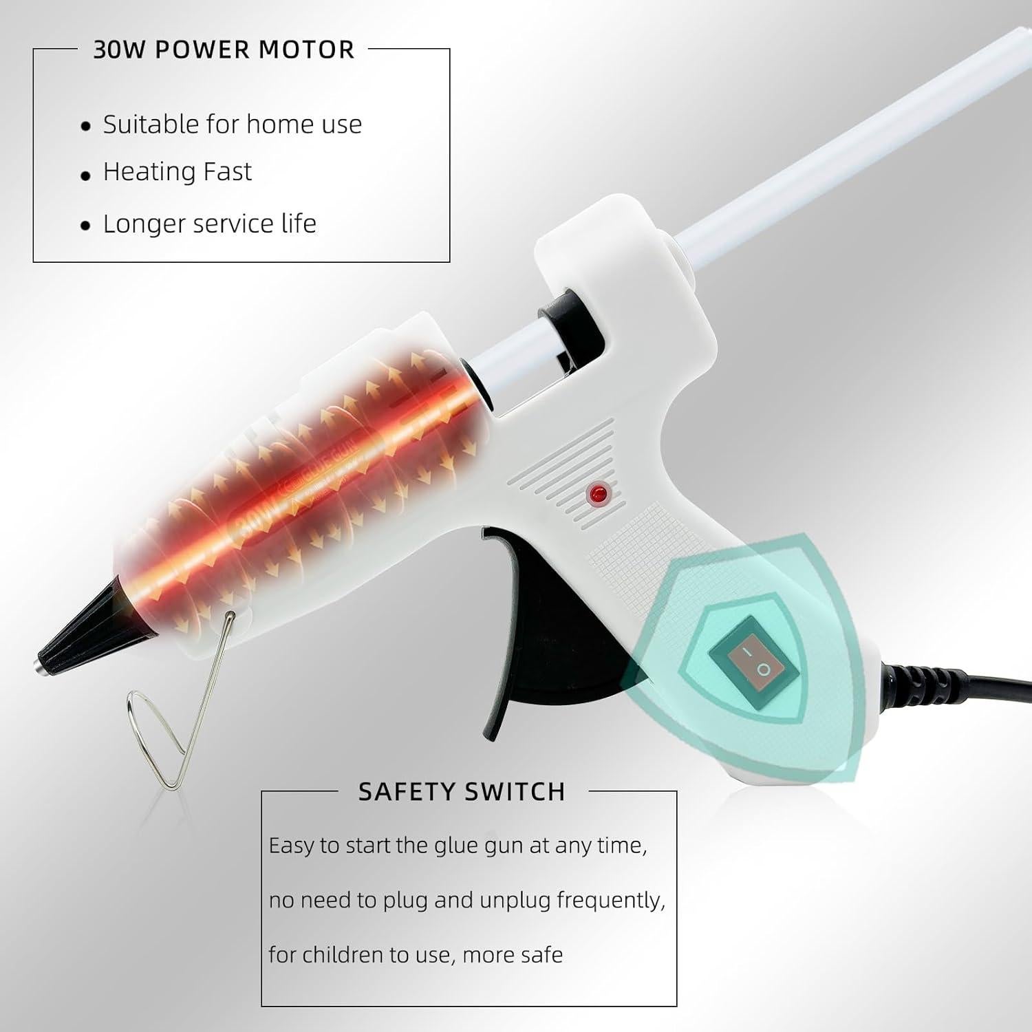 Pistola de Pegamento Caliente Liumai 30W con 30 Barras