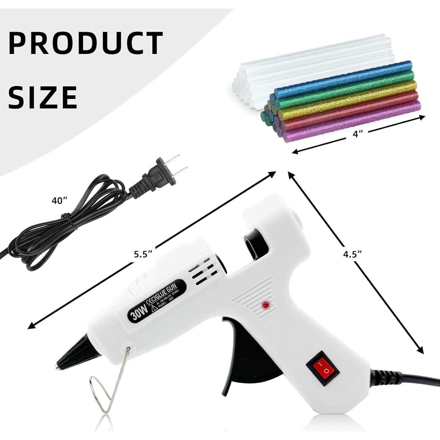 Pistola de Pegamento Caliente Liumai 30W con 30 Barras