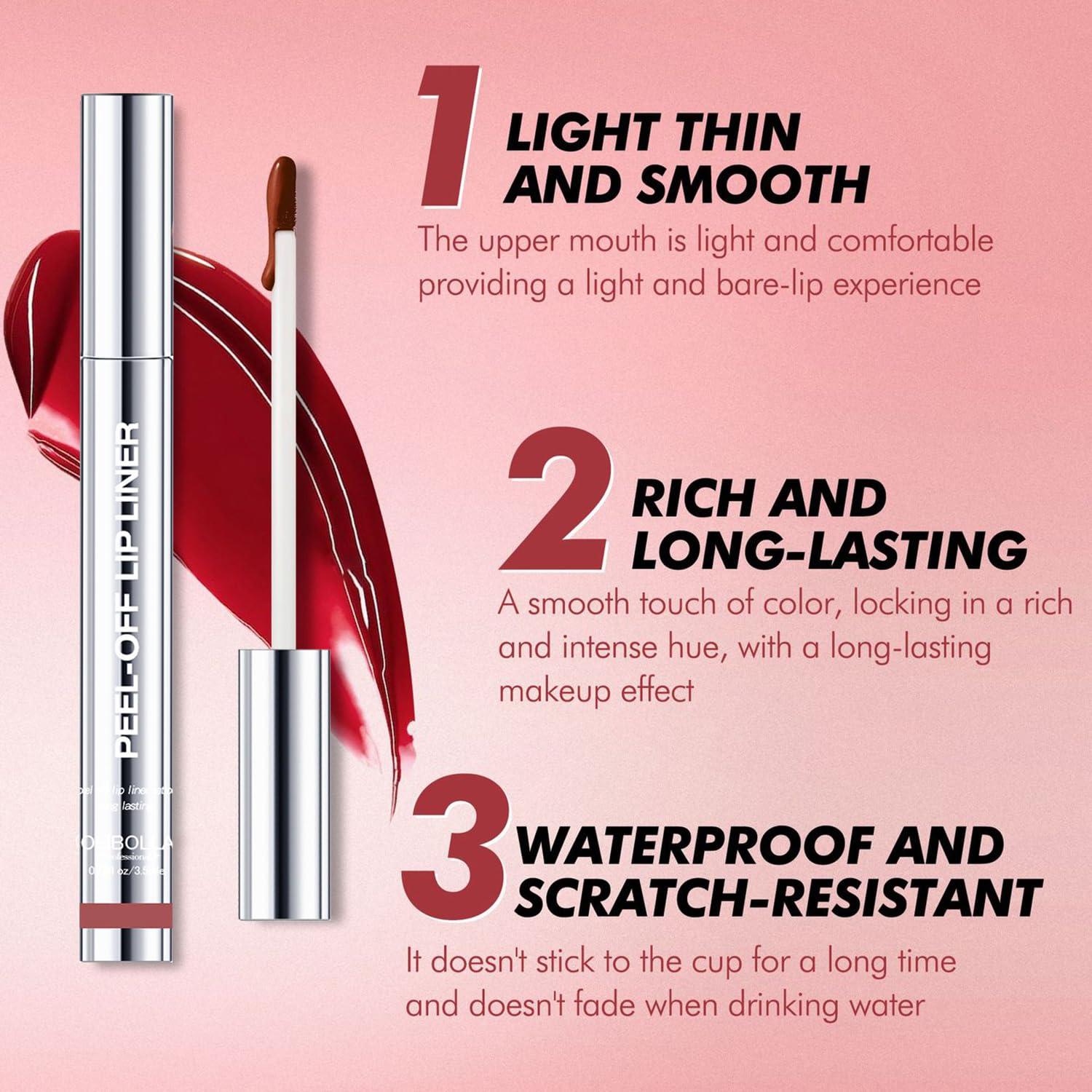 Kit de Lápiz Labial Peel Off GLSFACE - 3 Colores Mate