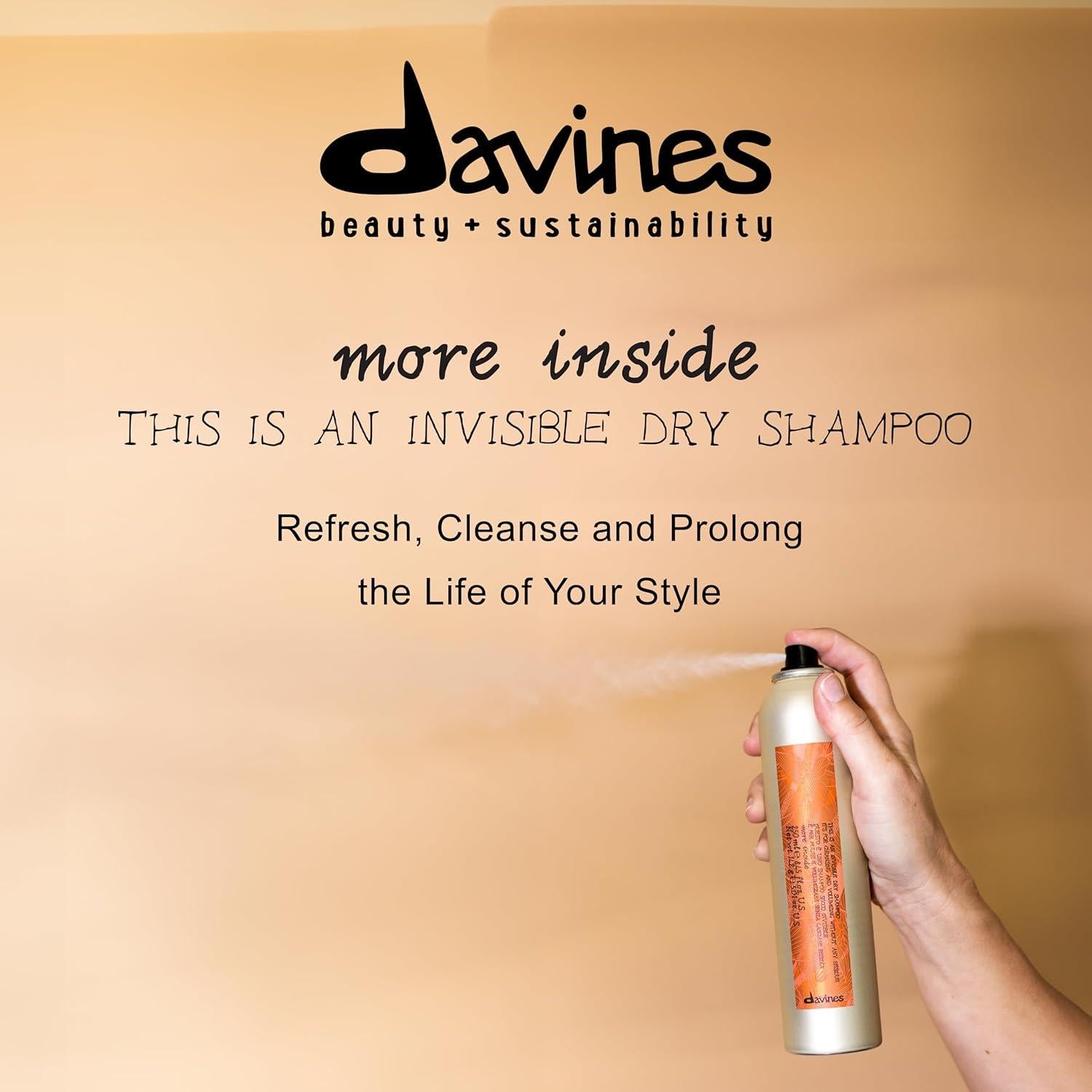Champú Seco Invisible Davines 250 ml - Limpieza y Volumen