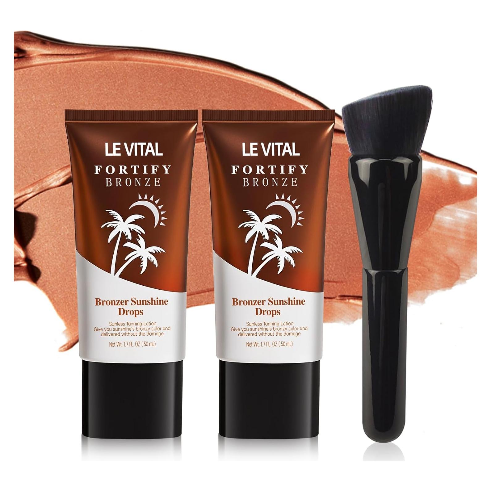 Gel Autobronceador Instantáneo Le Vital - 2 Paquetes de 48.2g