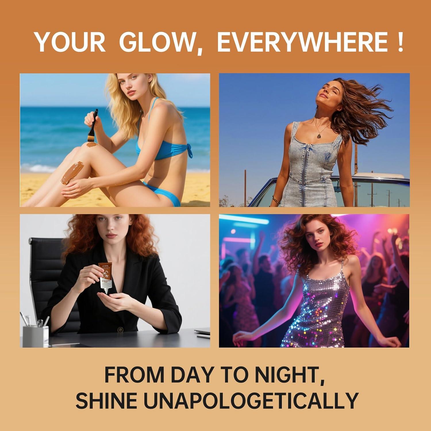 Gel Autobronceador Instantáneo Le Vital - 2 Paquetes de 48.2g