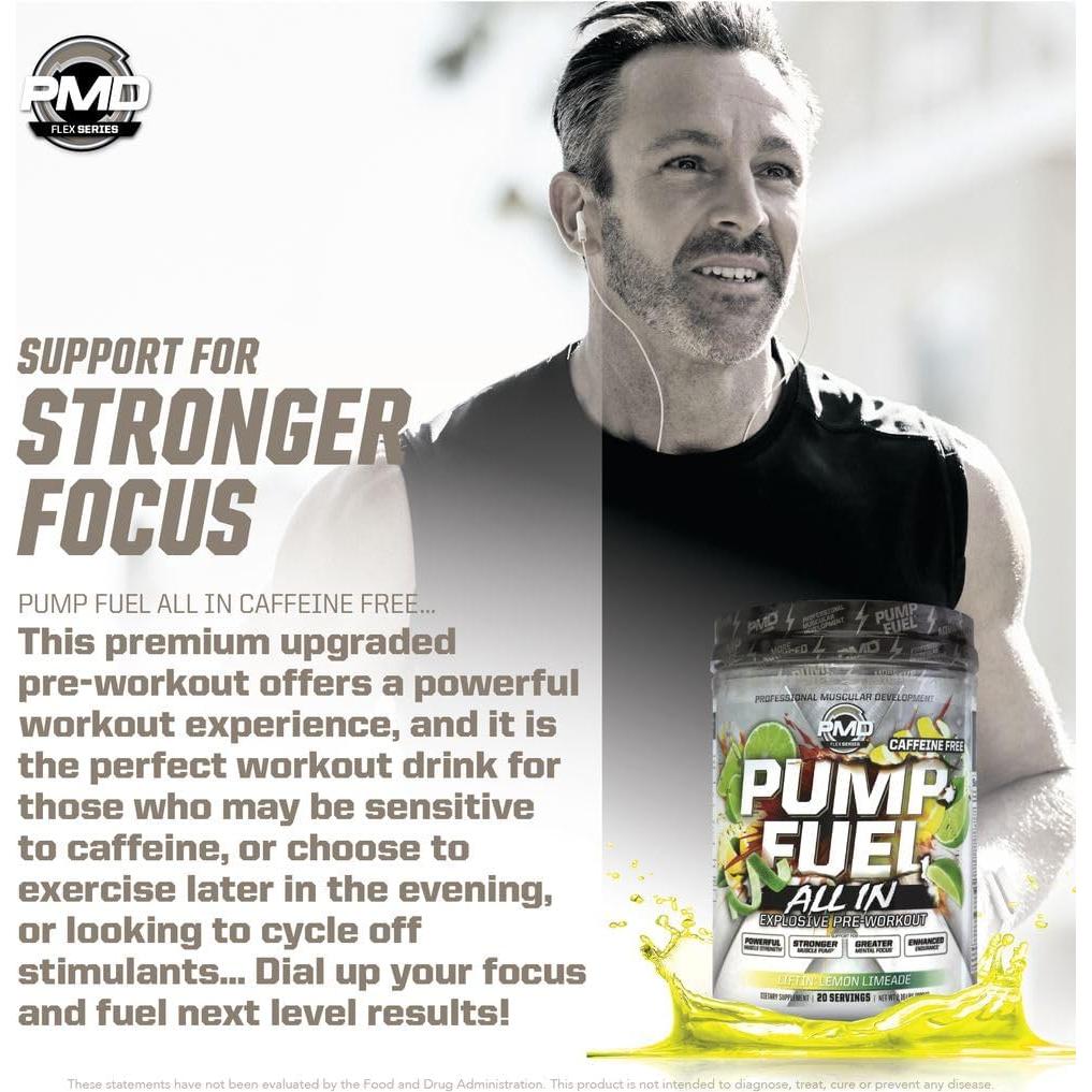 PMD Pump Fuel Pre Entrenamiento Caffeine Free 20 Porciones