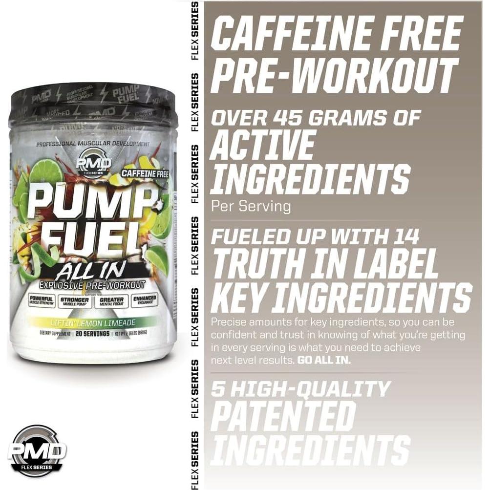 PMD Pump Fuel Pre Entrenamiento Caffeine Free 20 Porciones