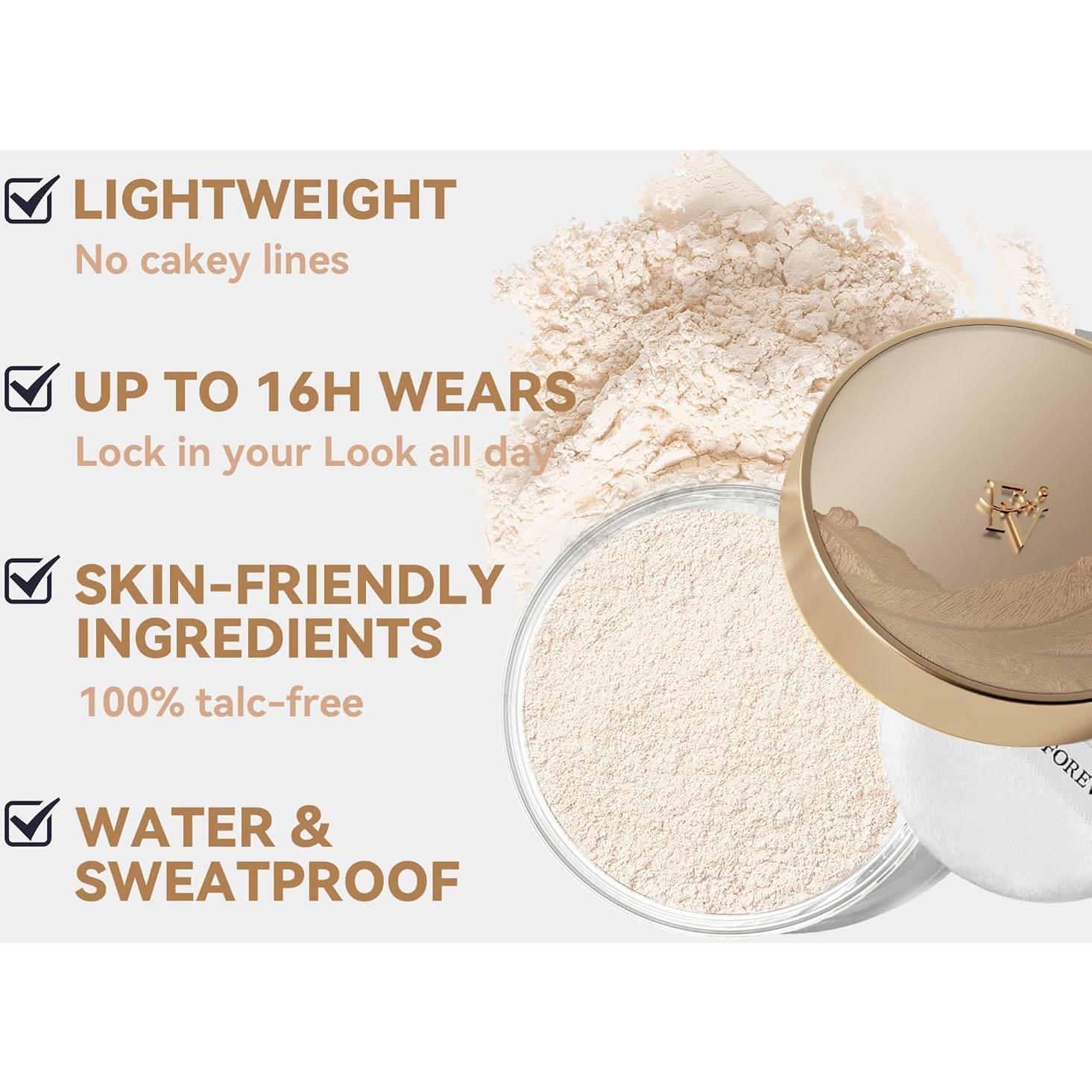 Polvo Translúcido FV 9.92g - Fijación Larga Duración, Acabado Mate