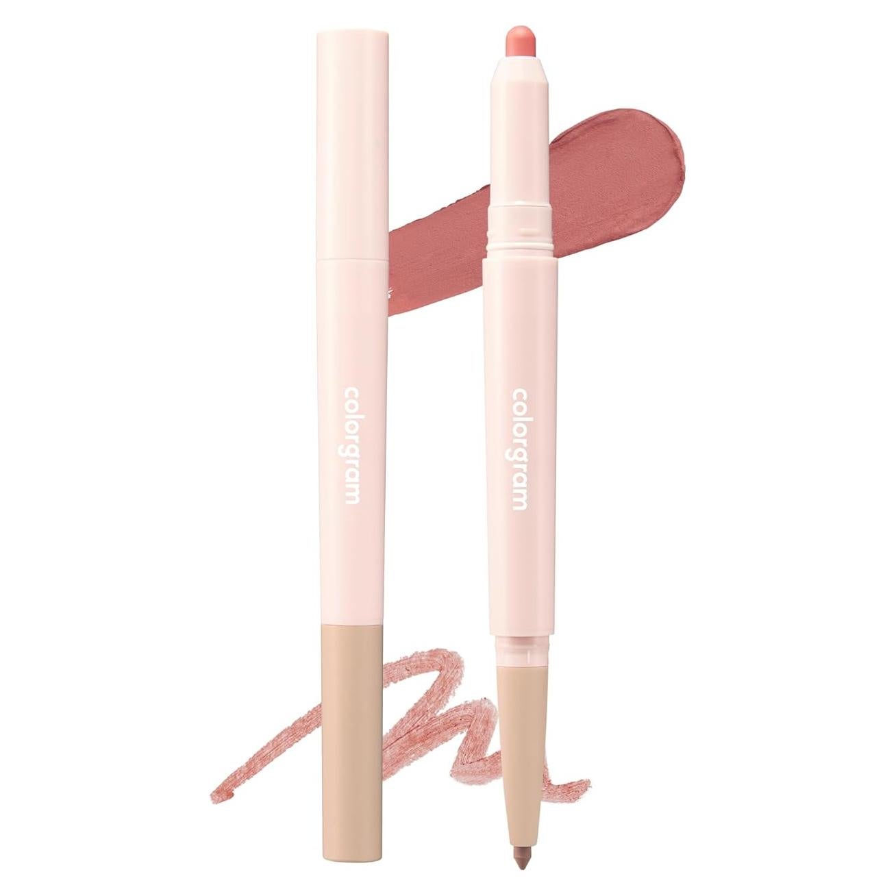 COLORGRAM All In One Over-Lip Maker 01 Warm Peach | Versatile Lip Liner & Contour with Natural Shades, Matte finish, Bigger and Fuller Lips, Plumping effect, Smooth creamy texture