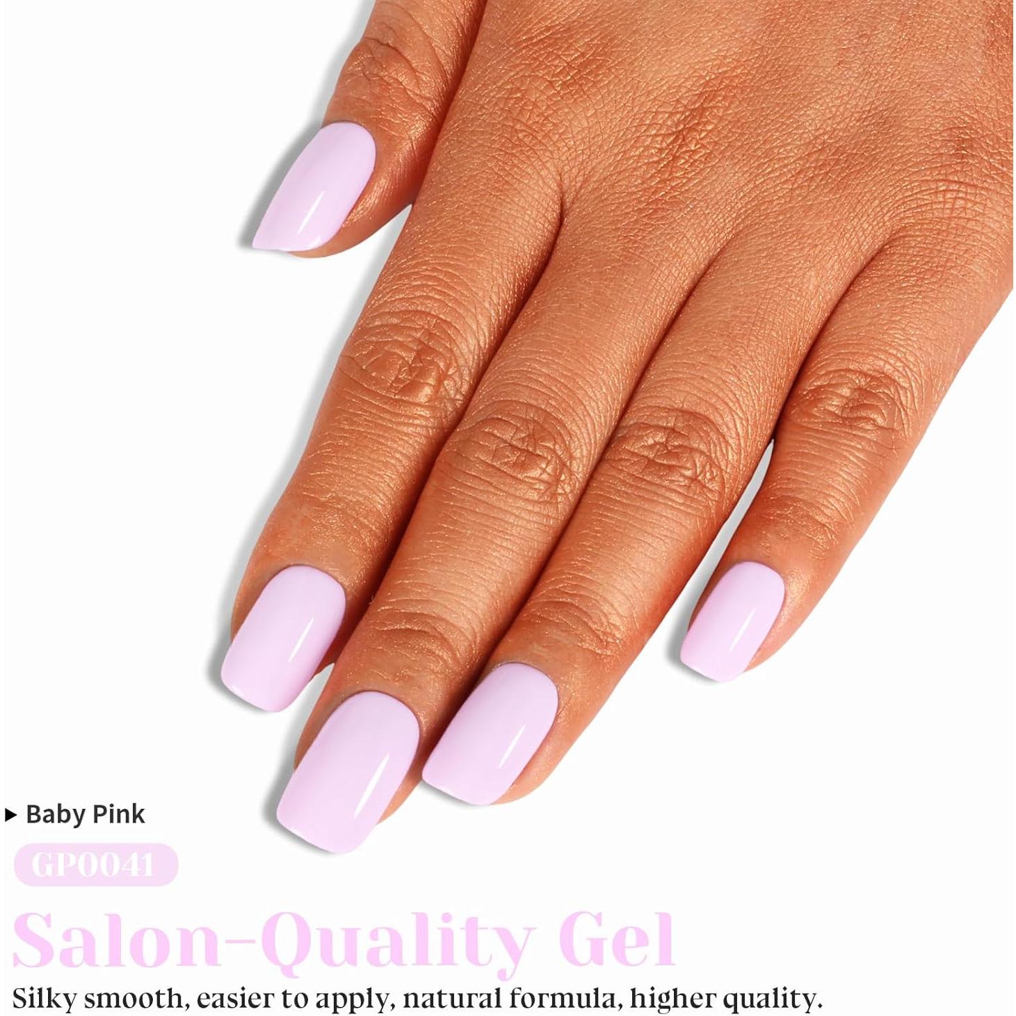 Esmalte de Uñas Gel Rosa Bebé TUTUYU 15ml UV LED Removible