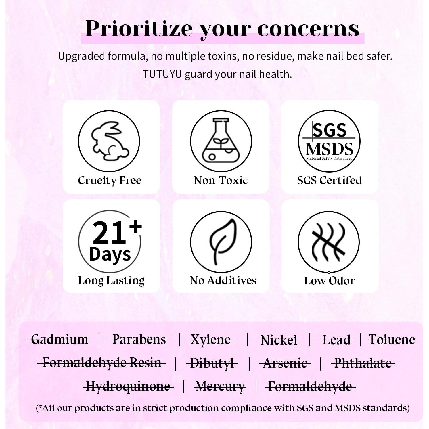 Esmalte de Uñas Gel Rosa Bebé TUTUYU 15ml UV LED Removible