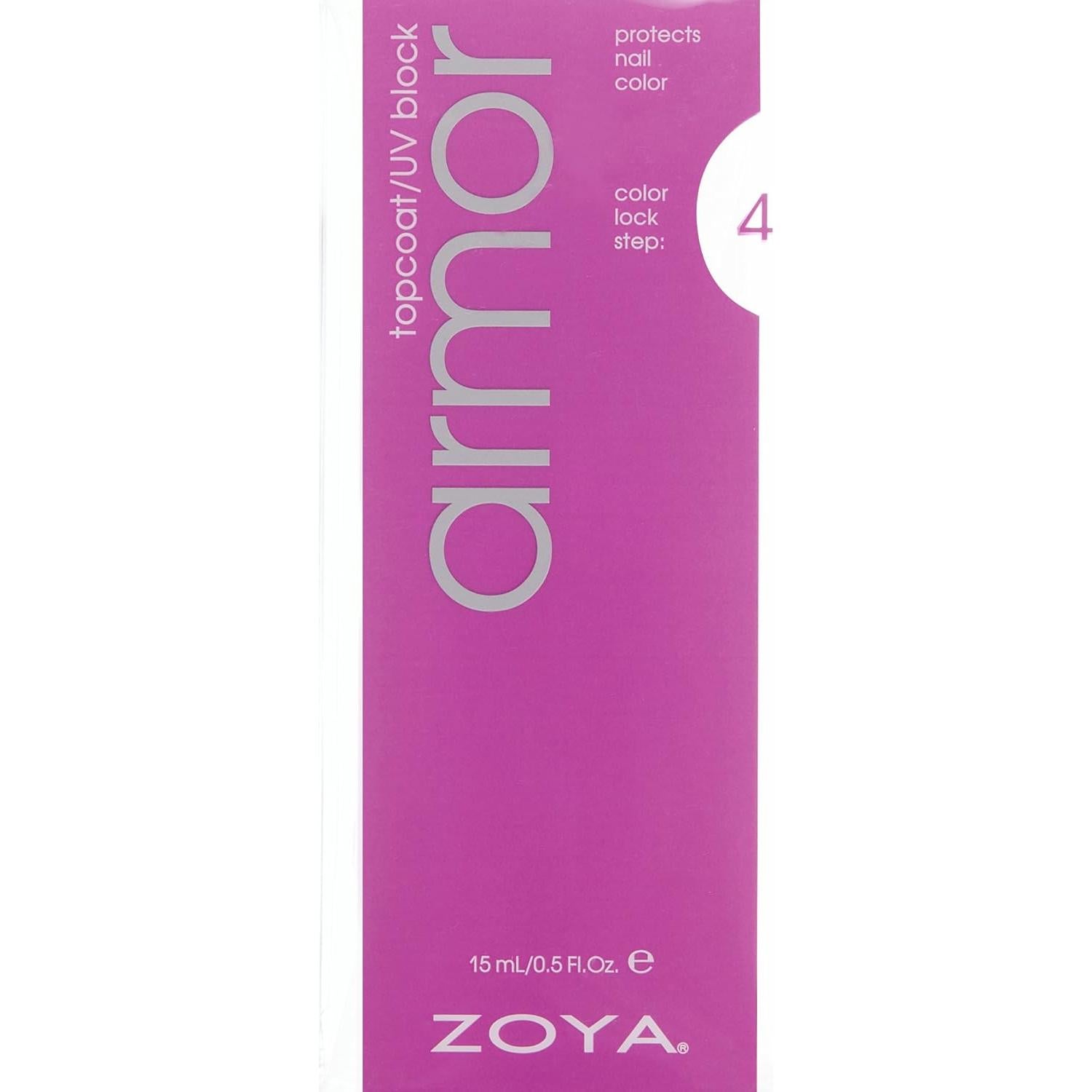 Top Coat ZOYA Armor 14.79 ml - Brillo y Protección Uñas