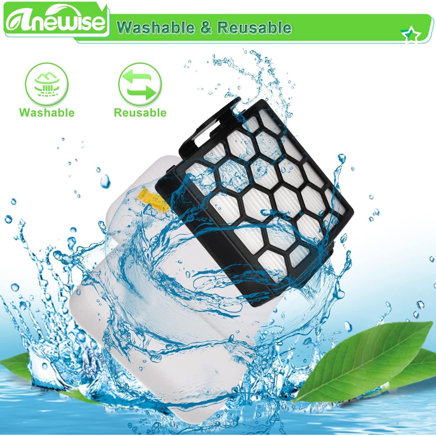 Filtro de Reemplazo Shark Navigator Pet Pro ZU60 ZU62 NV150 - 2 HEPA + 6 Espuma y Fieltro