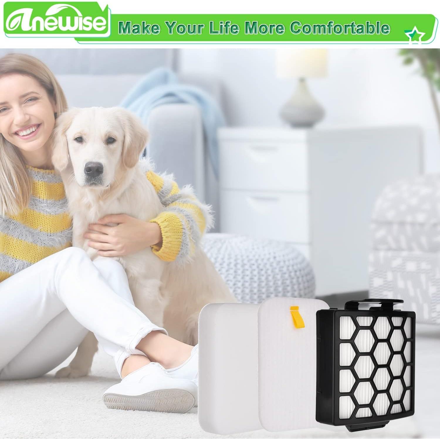 Filtro de Reemplazo Shark Navigator Pet Pro ZU60 ZU62 NV150 - 2 HEPA + 6 Espuma y Fieltro