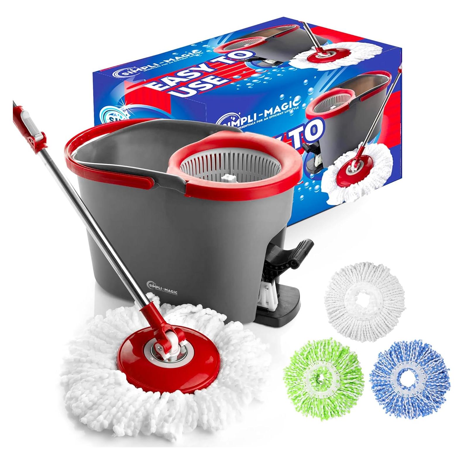 Sistema de Limpieza Mop Giratorio Simpli-Magic 79349 3 Cabezas