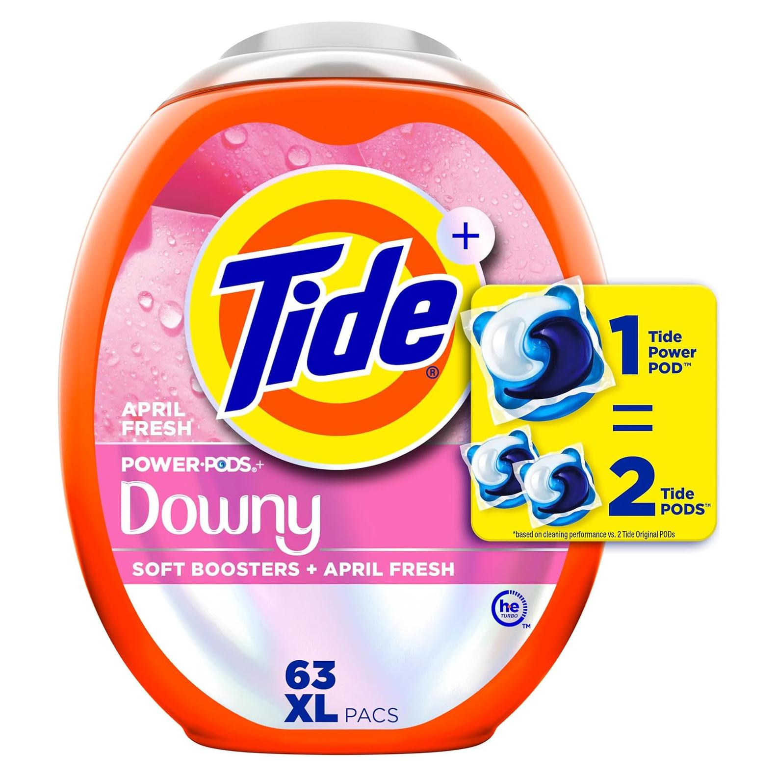 Tide Power PODs con Downy 63 Unidades - Limpieza y Suavidad