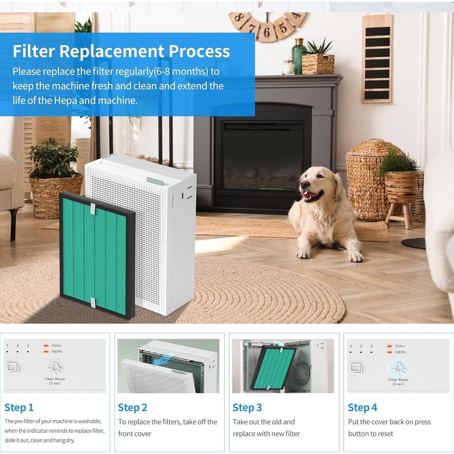 Filtro HEPA Verde HillClean AP-1019C-FP para Airmega 150/160